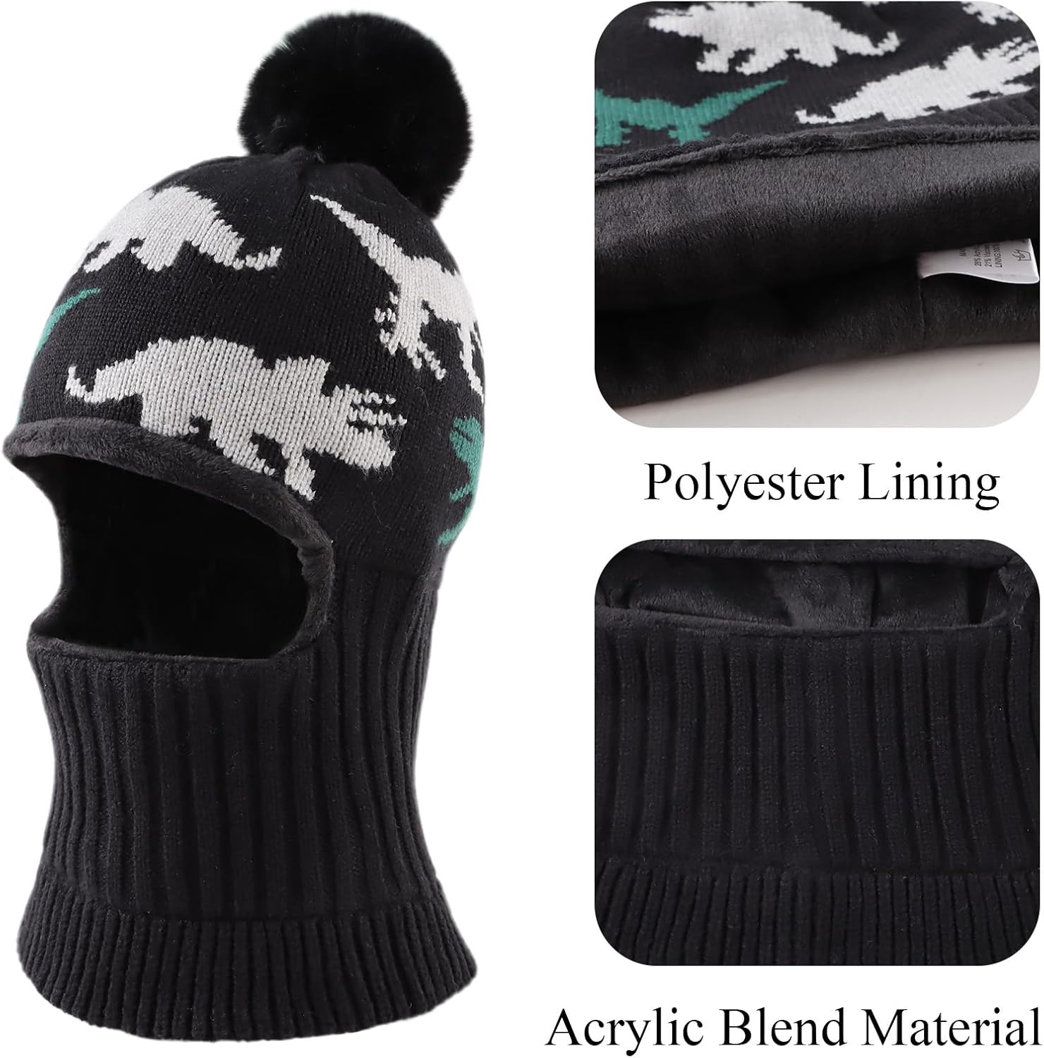 Winter Baby Knitted Hat Scarf for Kids