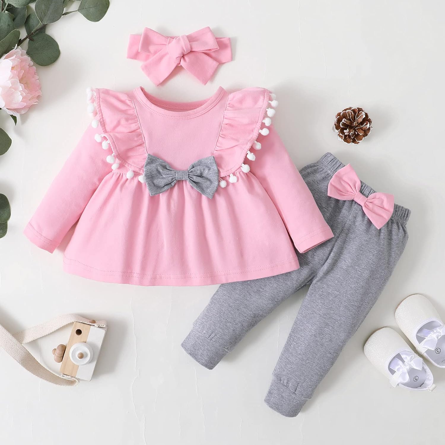 Toddler Girls Cotton-Blend T-Sweatshirt Cargo Pants Set