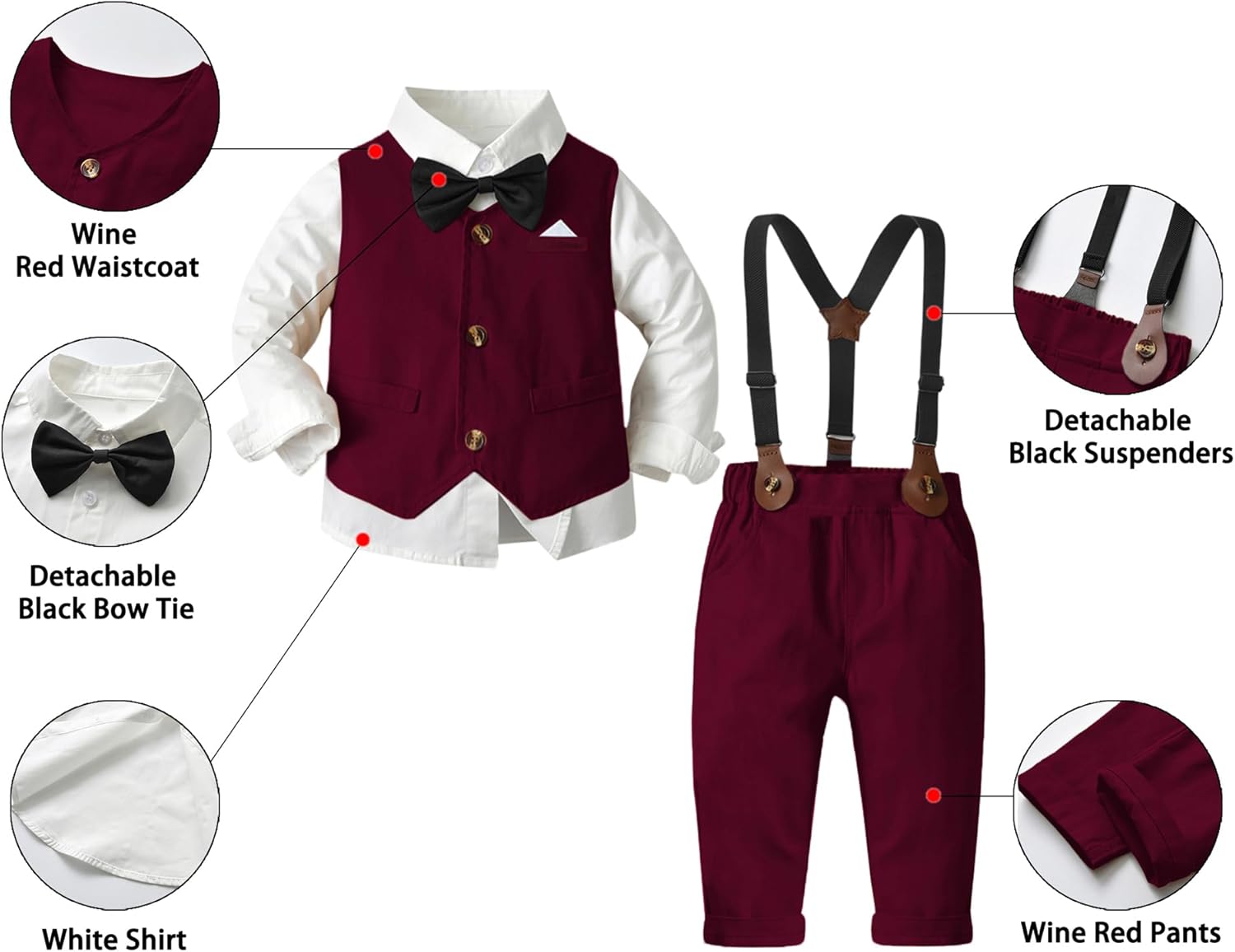Sangtree Boys Formal Suits Sets Gentleman Outfits