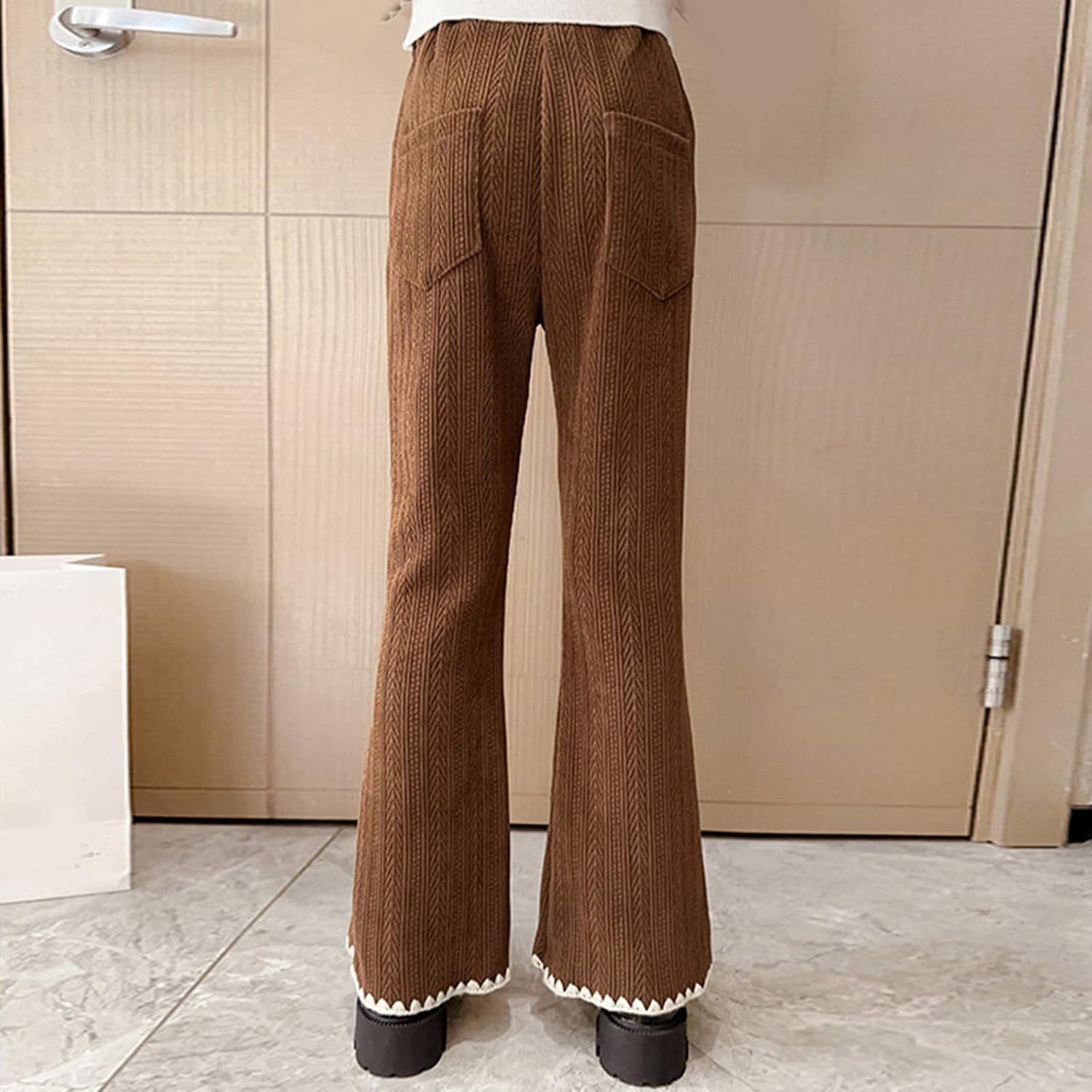 Slim High-Waisted Corduroy Flare Pants for Toddler Girls