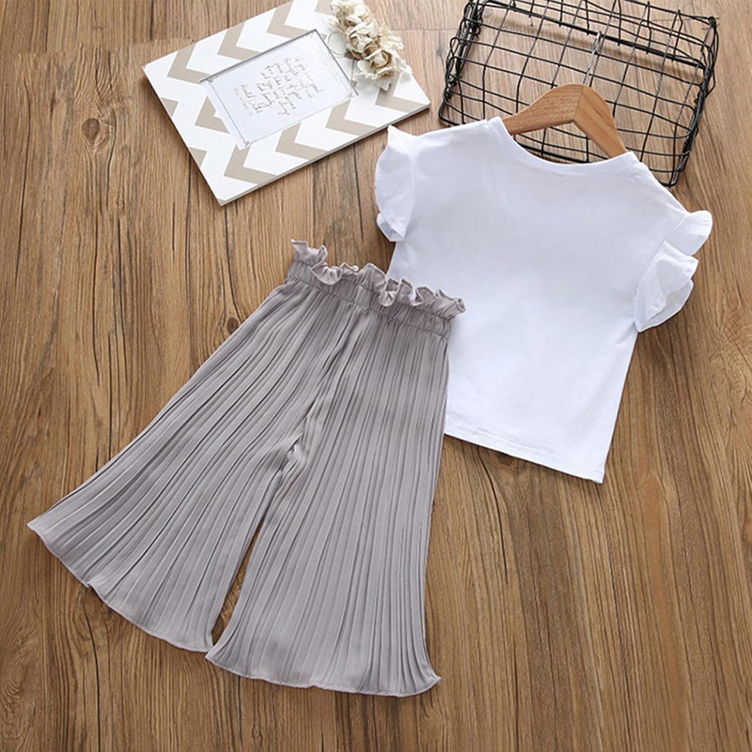 AMIMOJY Toddler Girl Outfit - Summer Tween Set
