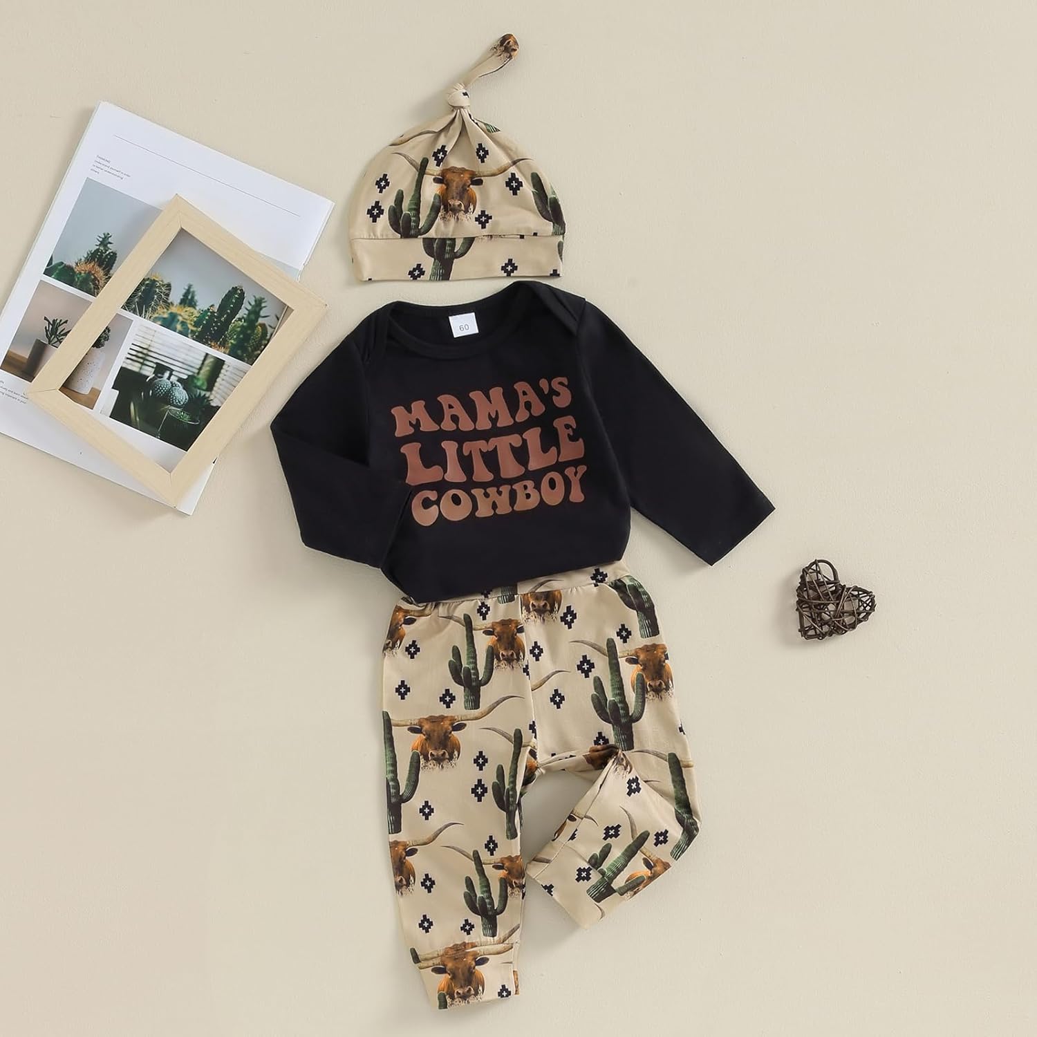 SAYOO Baby Boy Cowboy Outfit Newborn