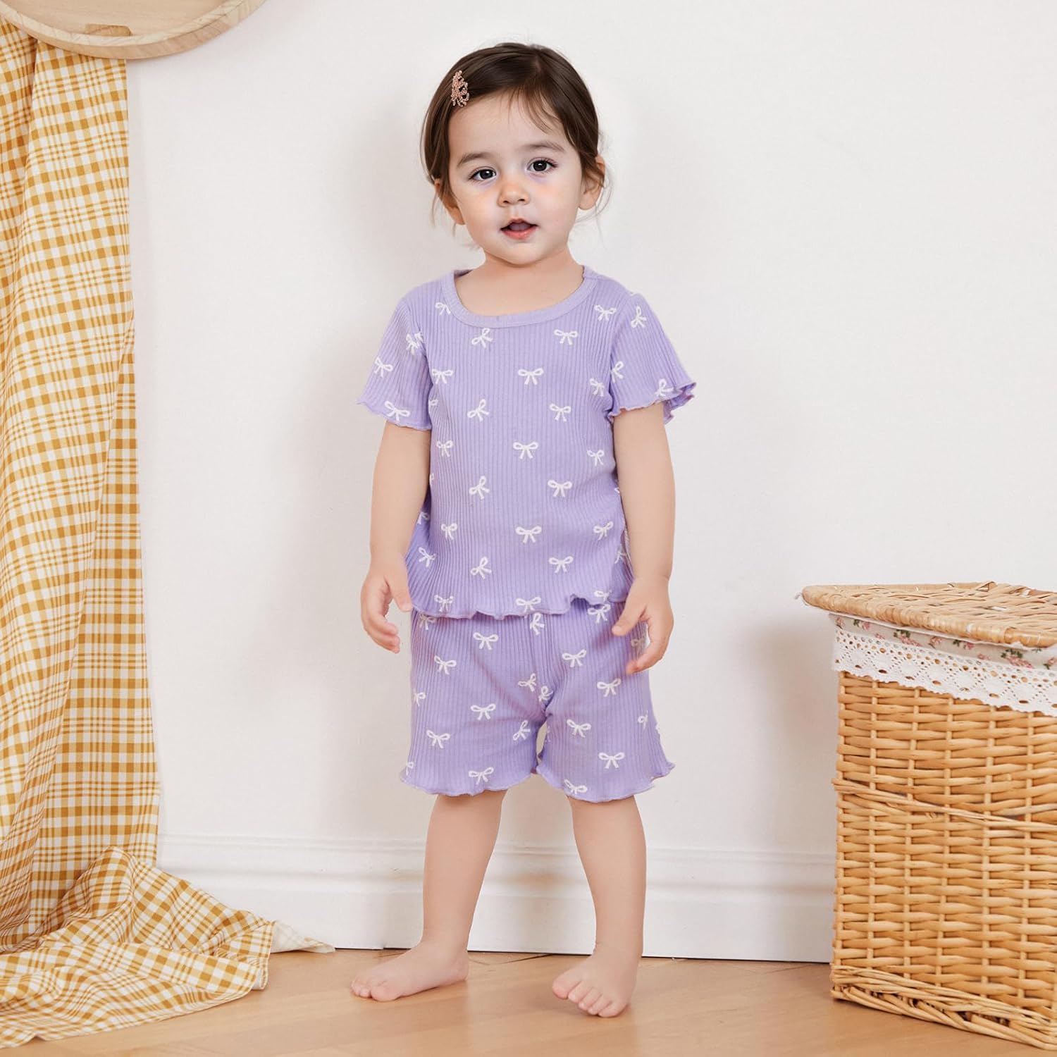 Summer Ruffle Top Shorts Set for toddlers