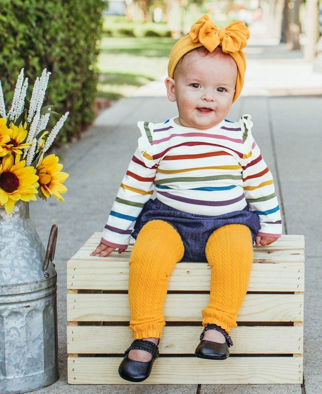 RuffleButts Baby Toddler Girls Ruffled Woven Bloomer - Perfect for Days Out
