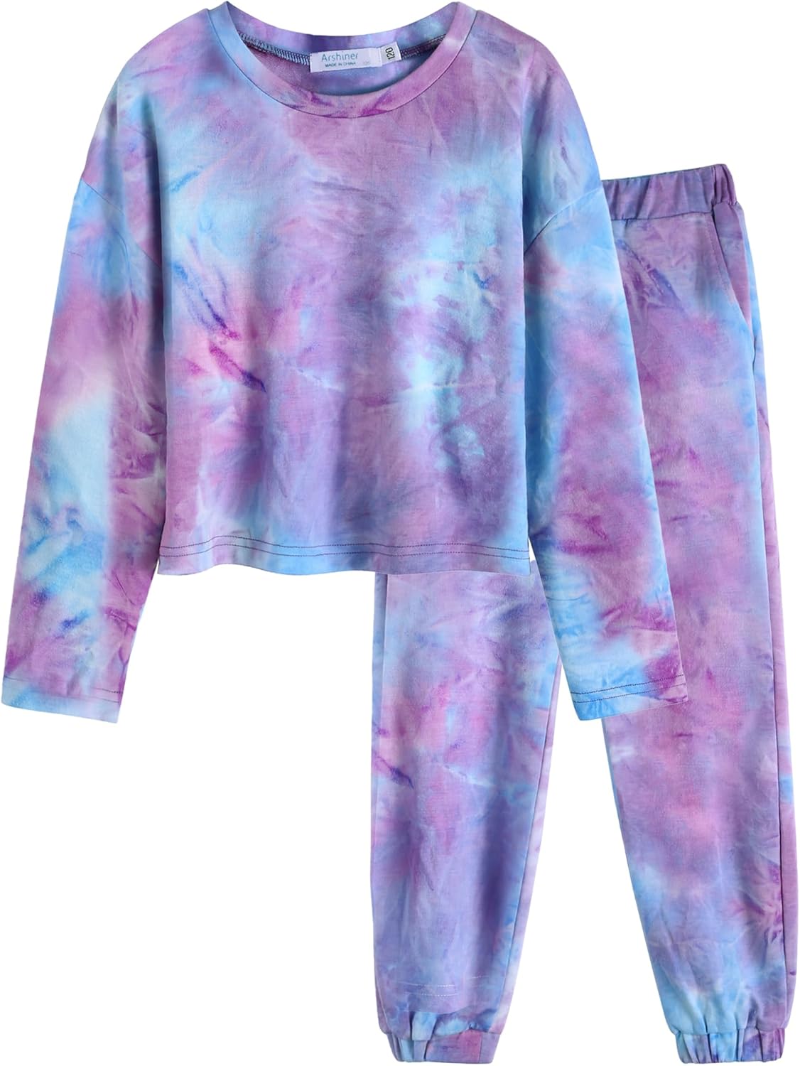 Arshiner Girls Tie-Dye Outfits Set