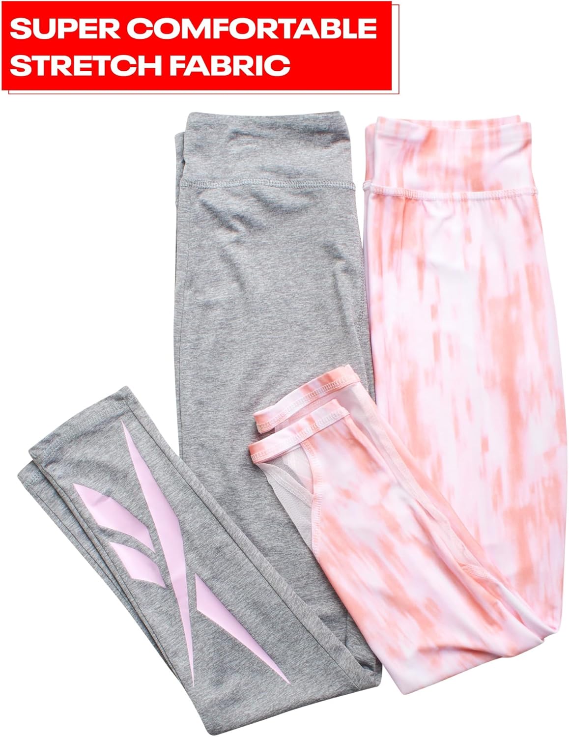 Reebok Girls Stay Charming Active Performance Leggings - 2-Pack