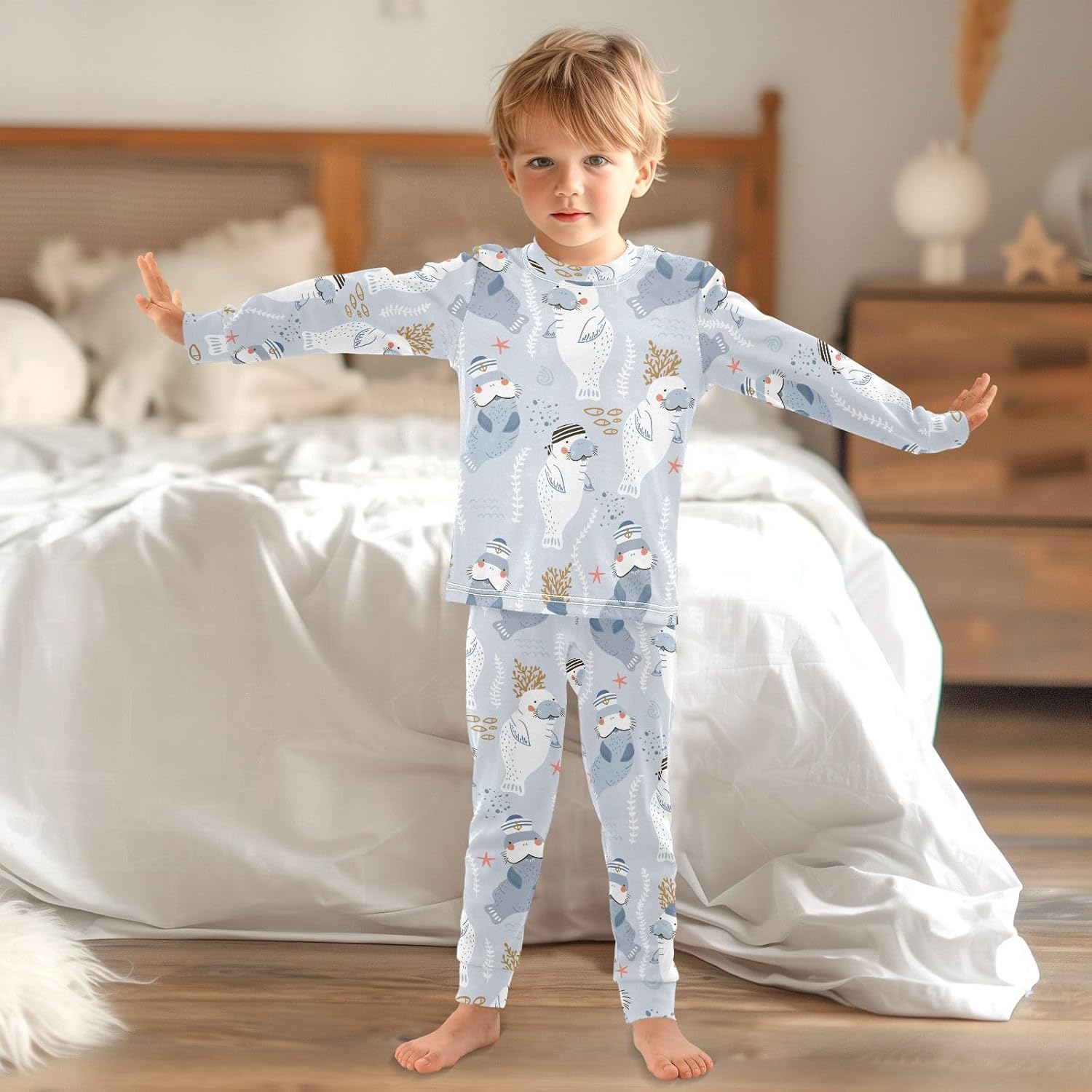 WIFIU Pajama Sets Ultra Soft Cozy 2-Piece Sleepwear for Kids