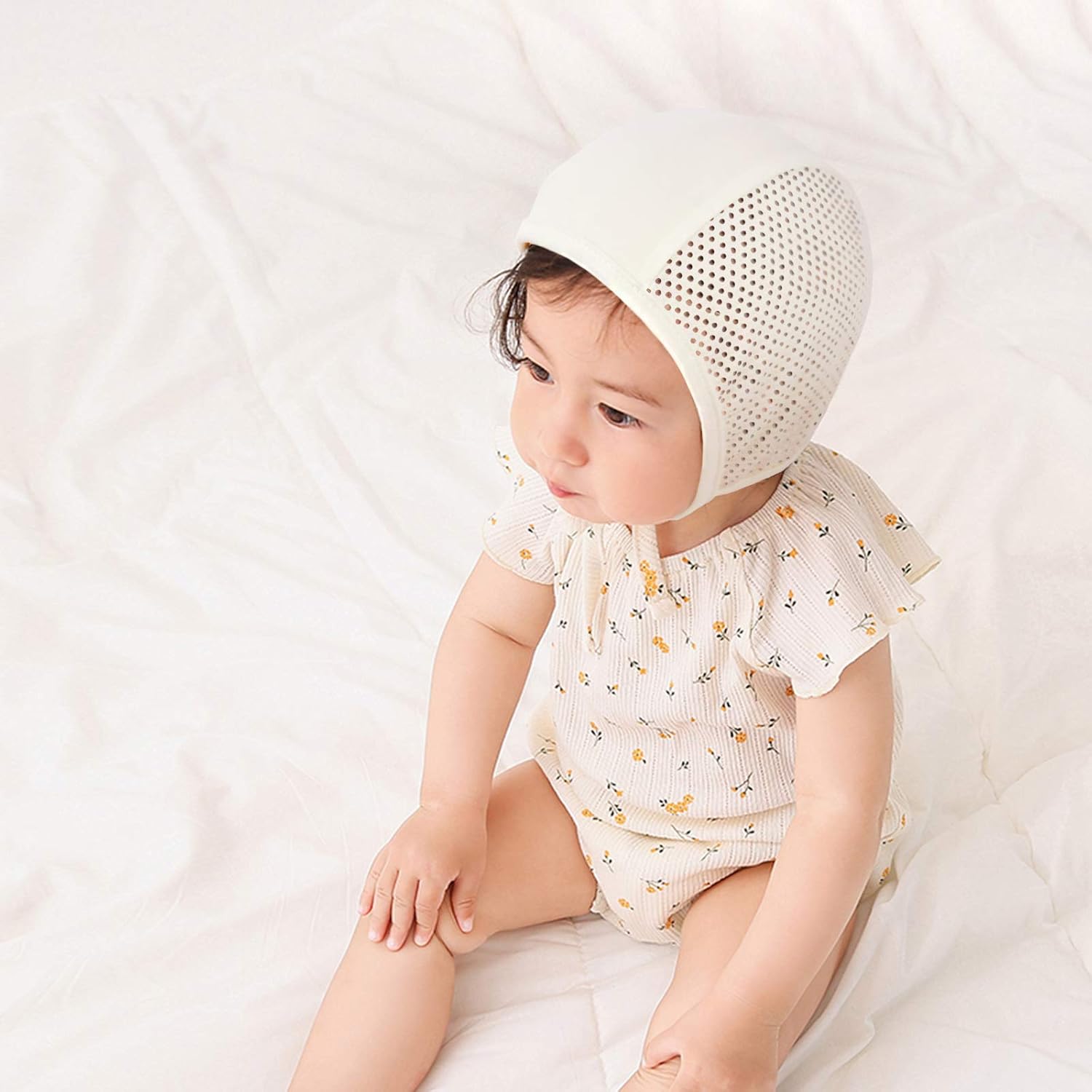 JELLYTREE Baby Bonnet for Toddler Boys Girls - breathable and UV Protection