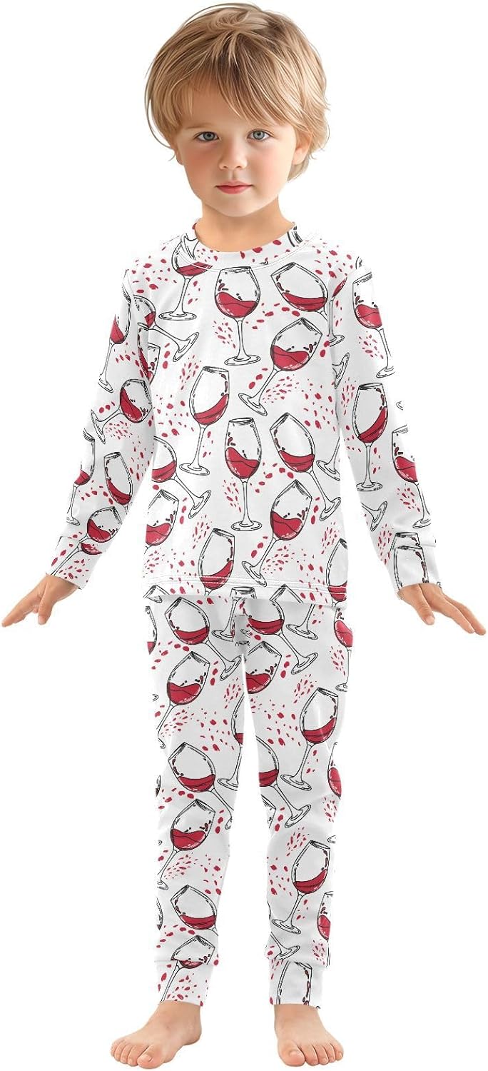 WIFIU Pajama Set for sleep 2-Piece Soft Cotton Pjs 18M-8Y