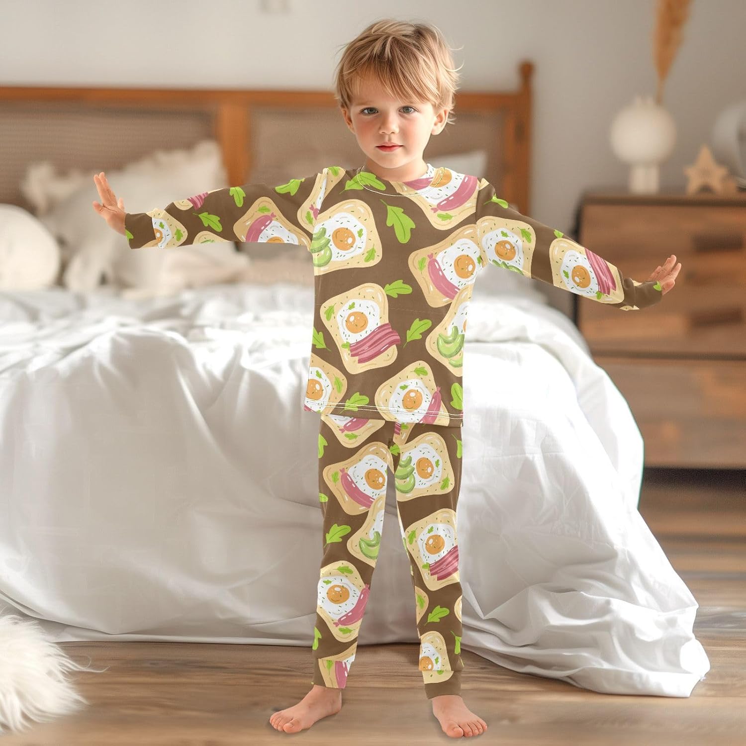 WIFIU Long Sleeve Pajama Sets Cotton Spandex Ultimate Comfort