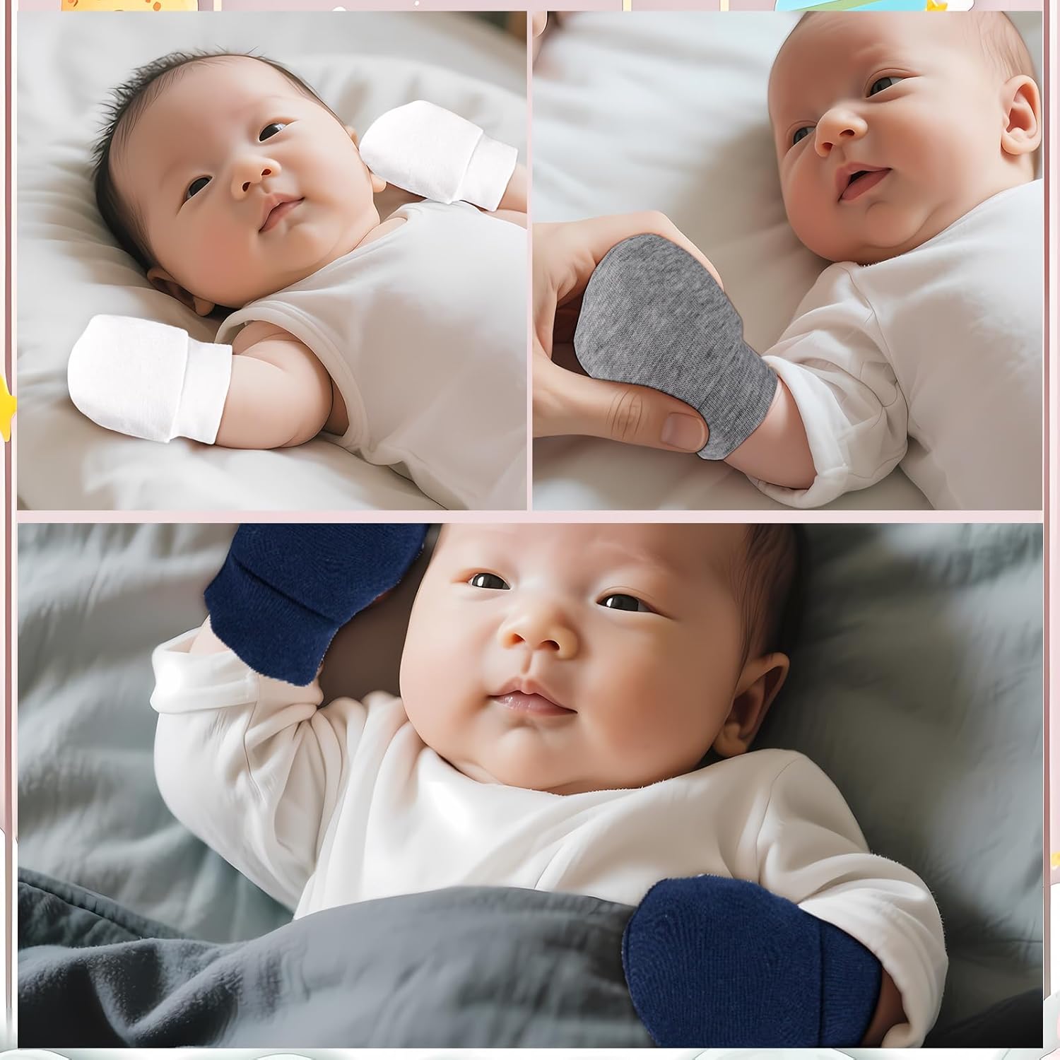 No Scratching Baby Mittens