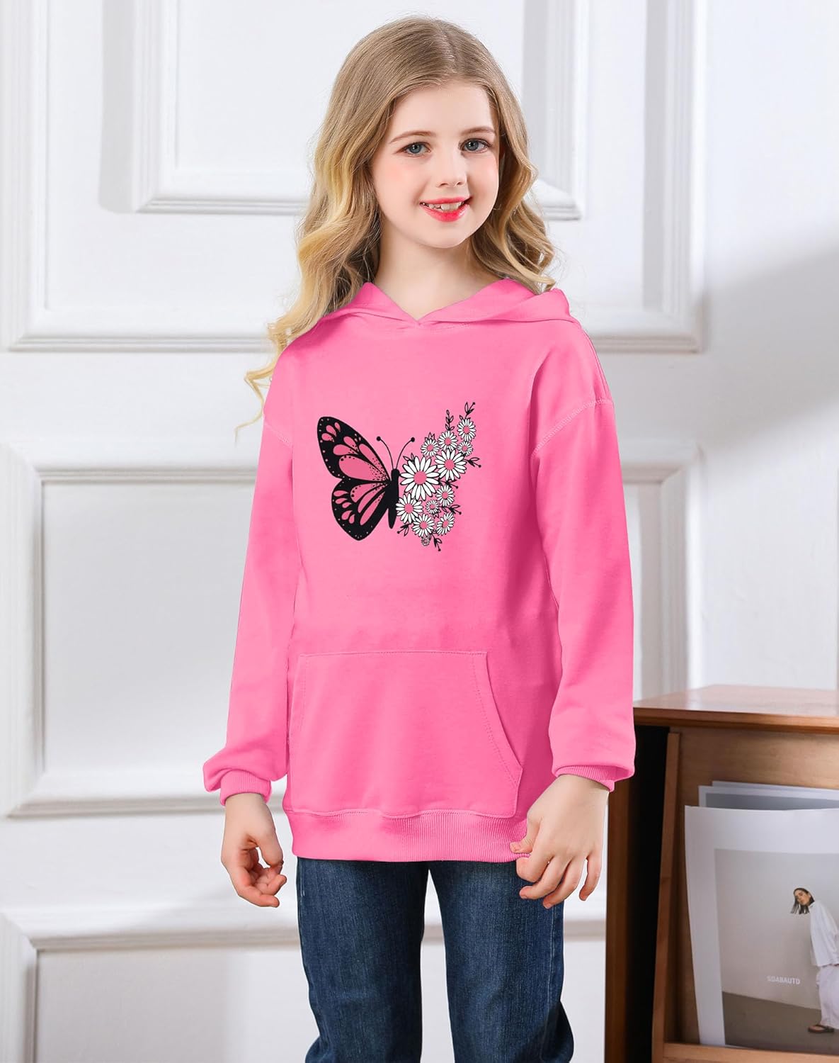 Cudtum Girls Long Sleeve Hoodie with Pocket