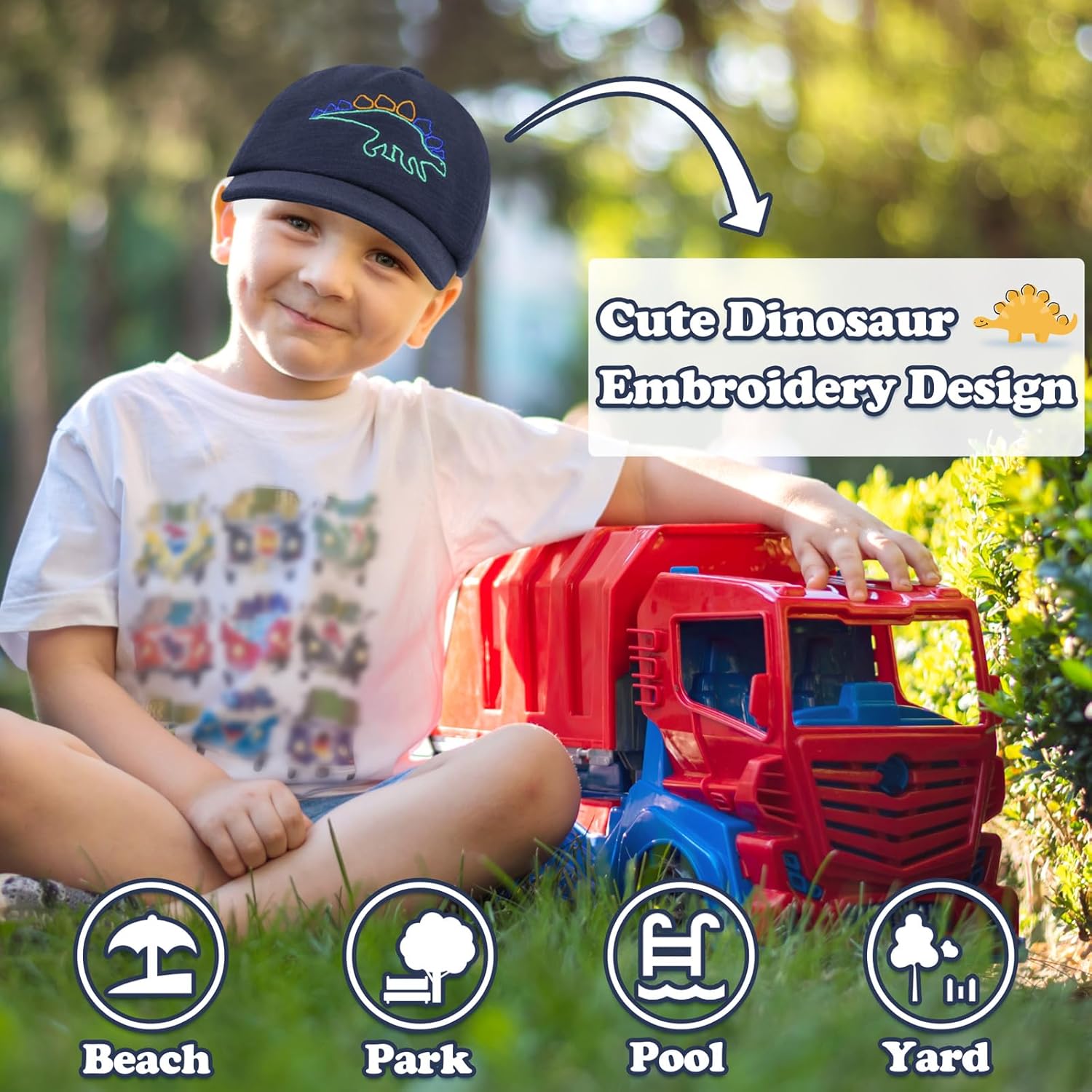 Sarfel Baby Toddler Cotton Trucker Hat UV Protection Style