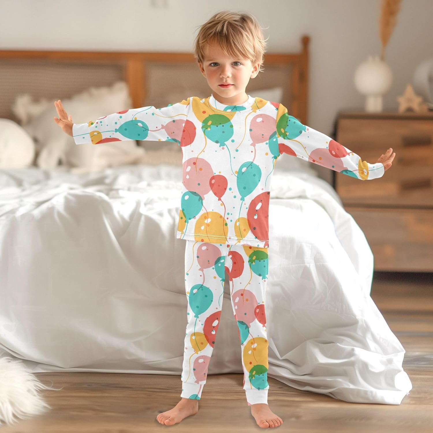 WIFIU Pajama Set for Home - 95 Cotton Pjs for 18M-8Y