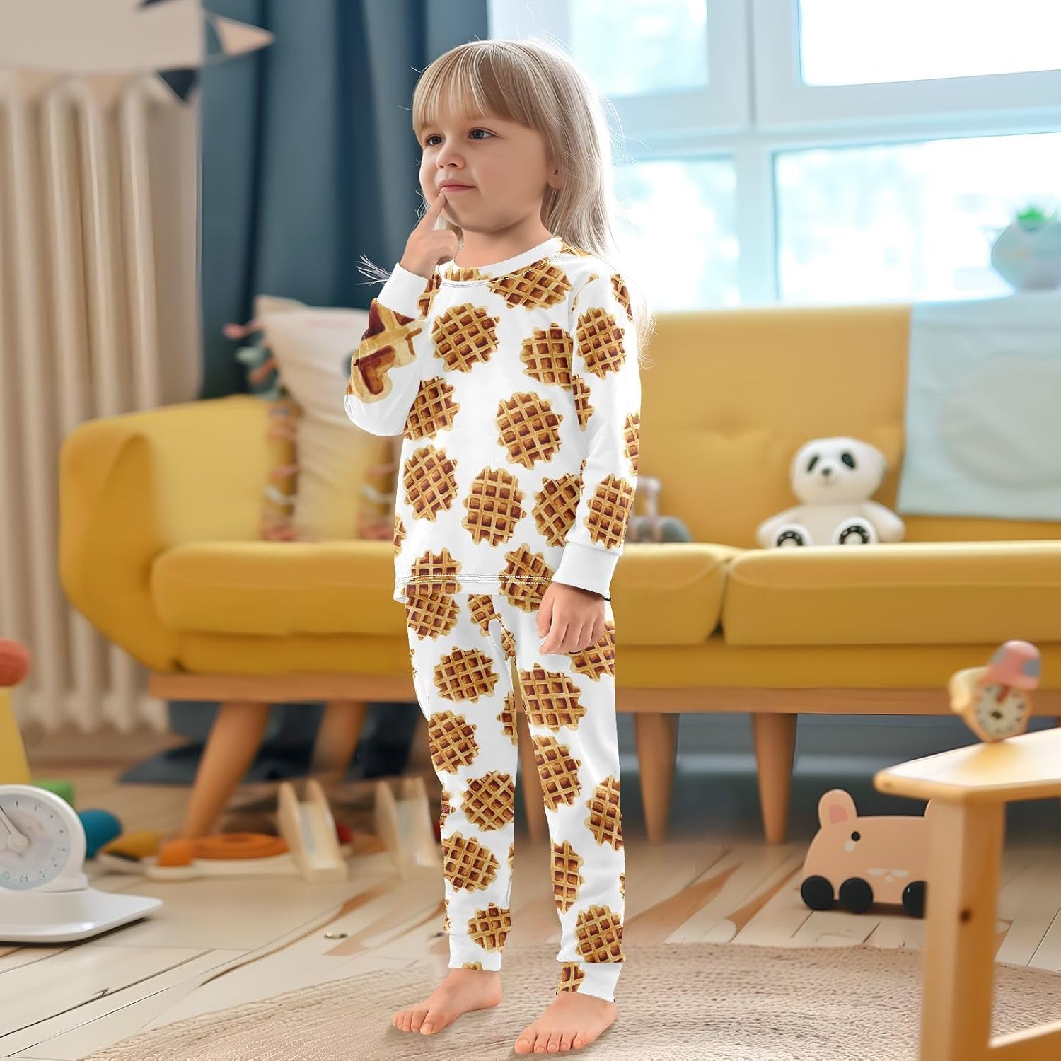 WIFIU Soft Cotton Pajama Set for Kids 18M-8Y