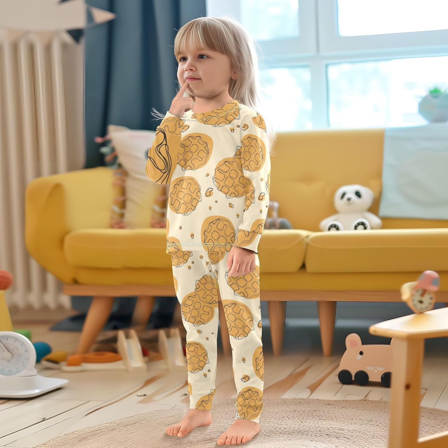 WIFIU Soft Cotton 2 Piece Pajama Set for Kids 18M-8Y