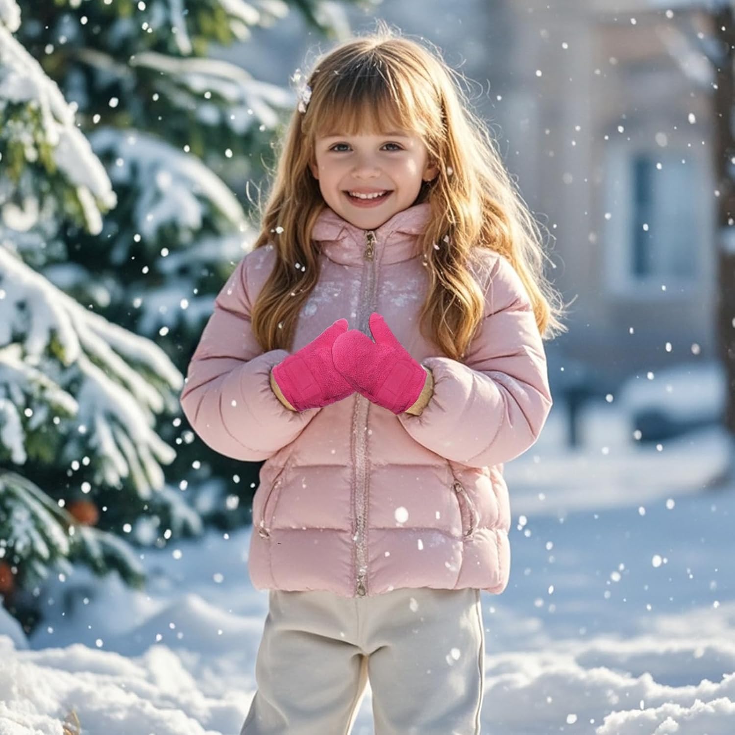 Sofa Winter Mittens for Kids Soft Cozy and Warm