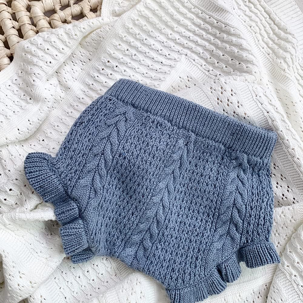 Colorful Knit Ruffle Shorts for Babies