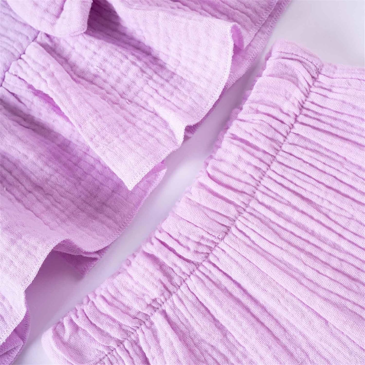 Summer 2-Piece Tank Top Ruffle Shorts for Toddler Girls Set