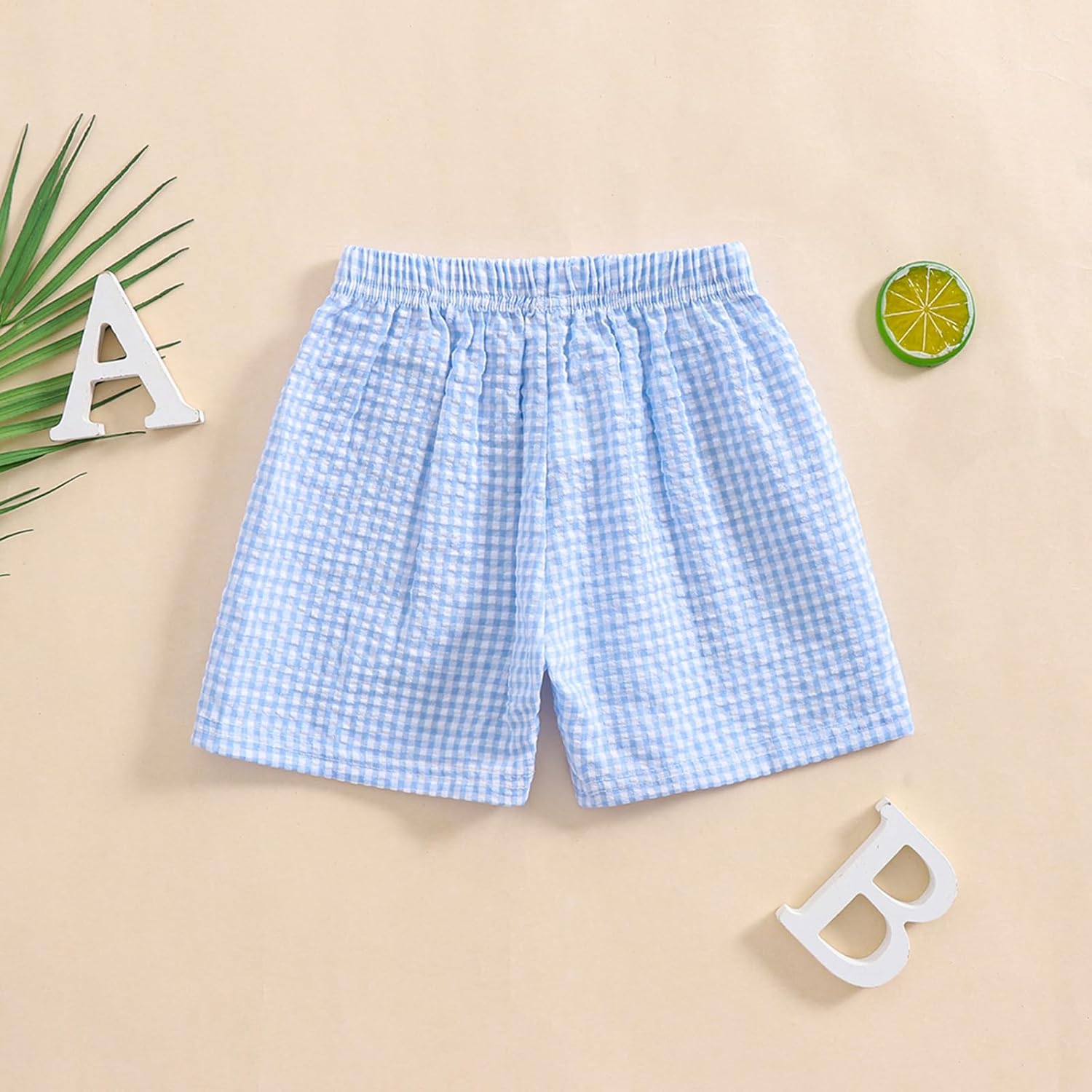 Fun Gingham Casual Shorts for Toddler Babies