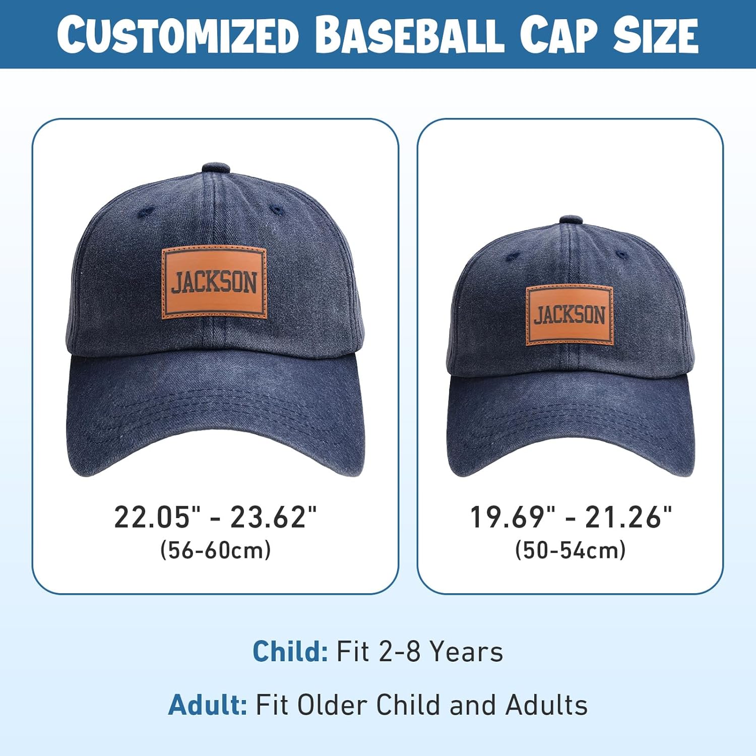 Personalized Toddler baseball cap with adjustable size