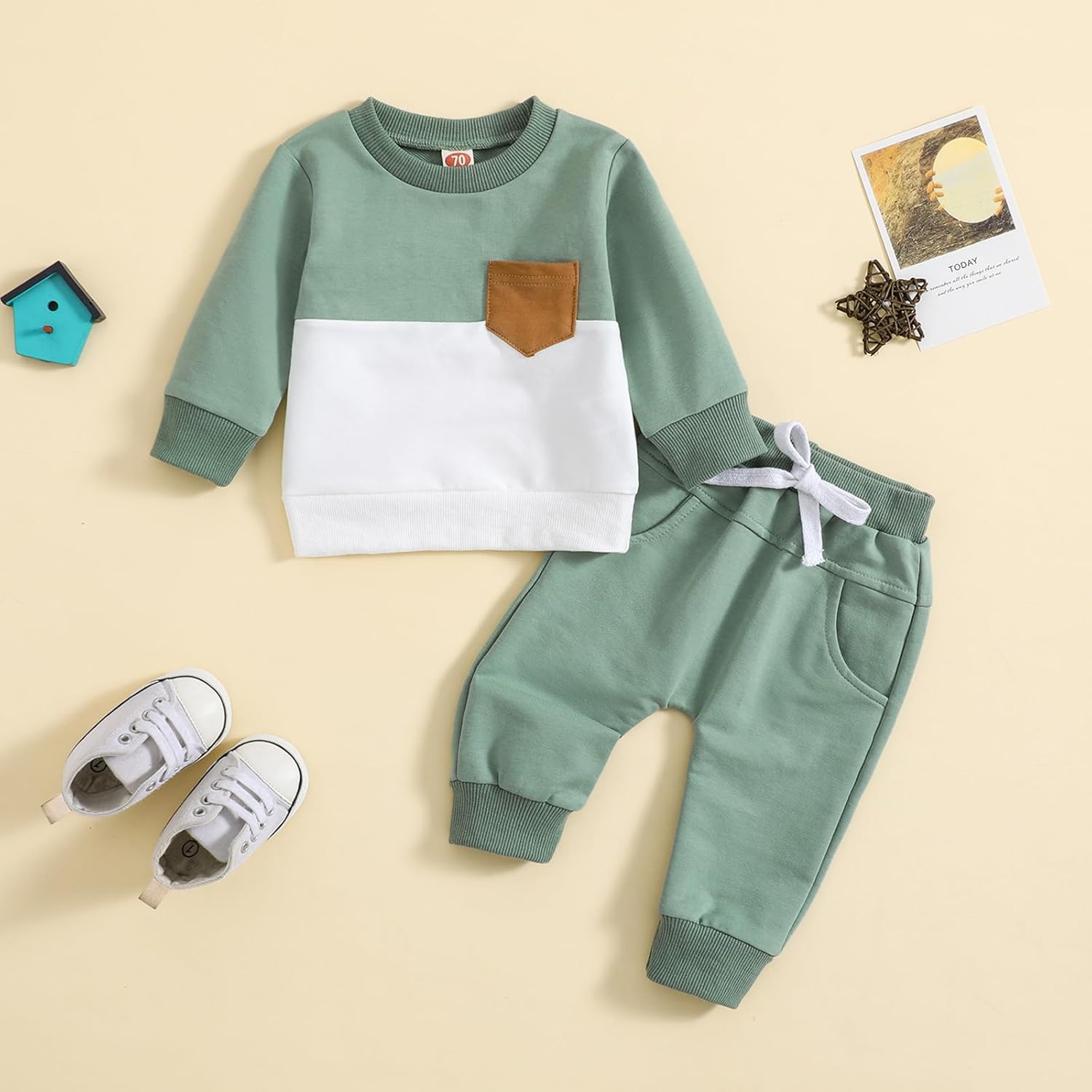 VZF Toddler Baby Boy Sweatshirt and Pants Set