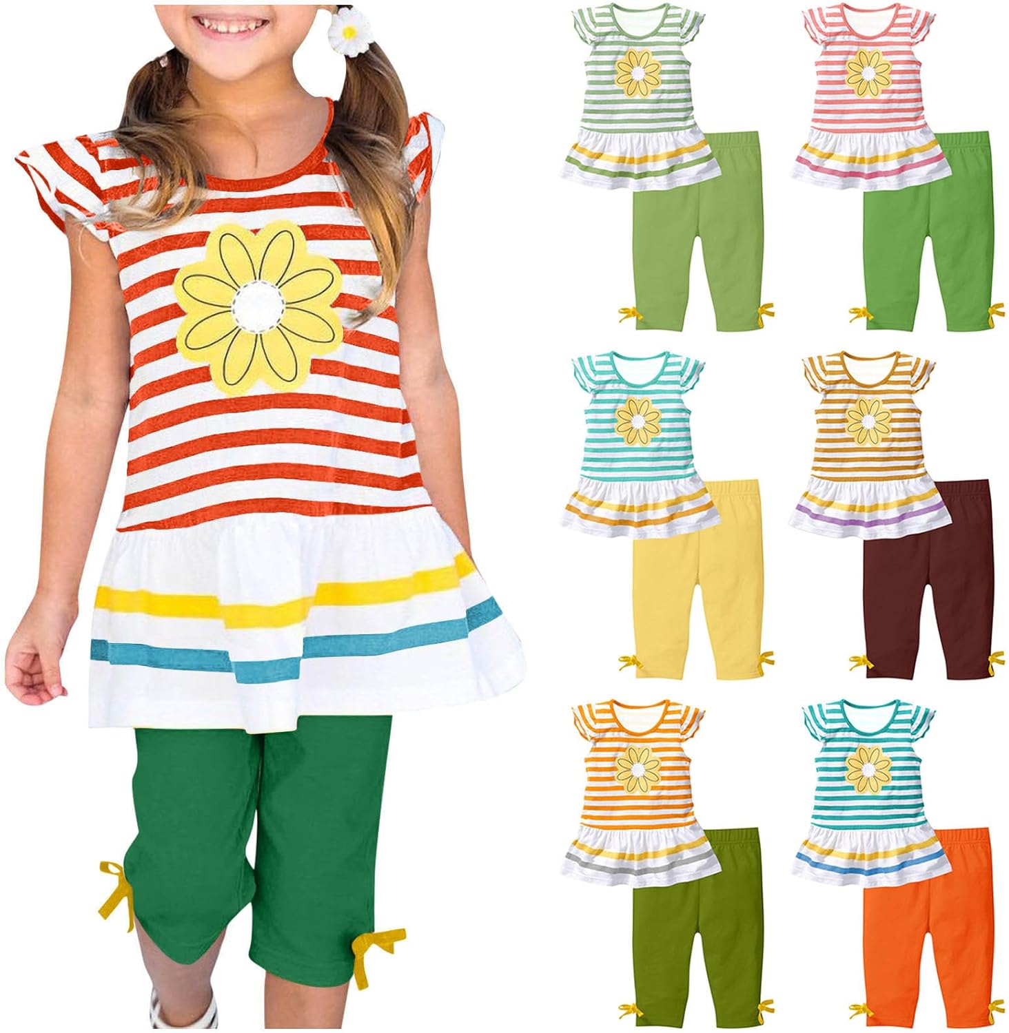 Cute Summer 2-Piece Outfits for Girls - Set 1-10