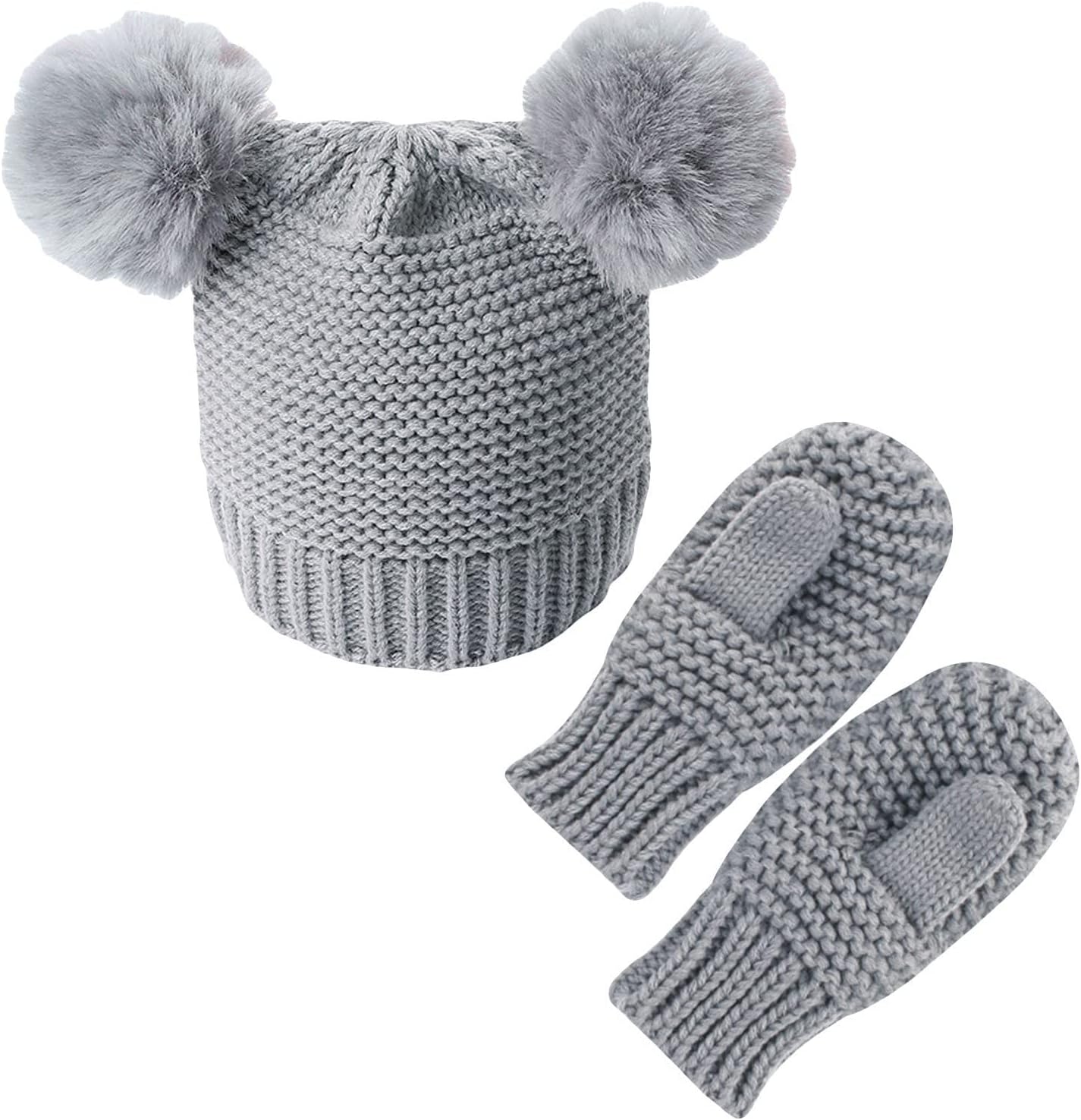 Winter Hats Set for Kids Knitted Hats Scarfs Set for Toddlers