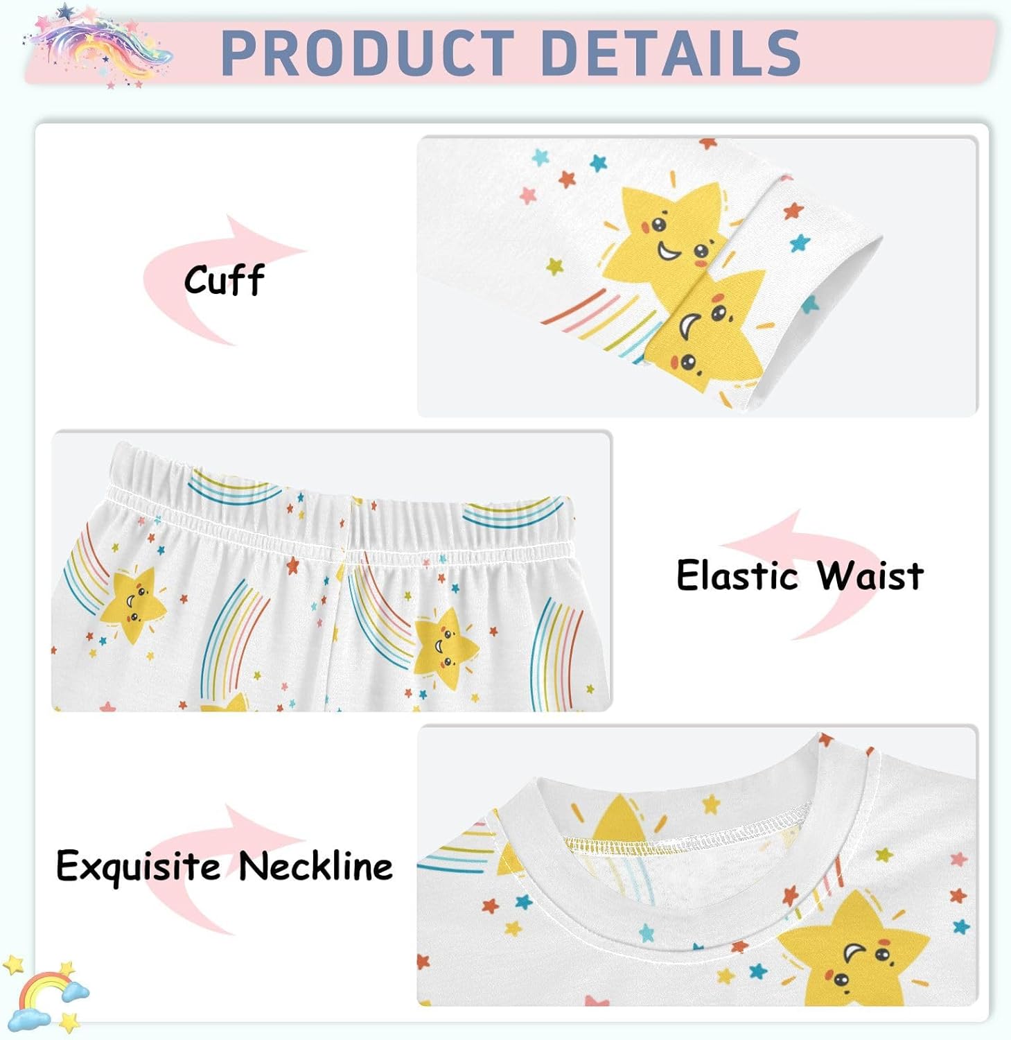 WIFIU Pajama Sets - Lightweight Cotton Sleepwear for Kids