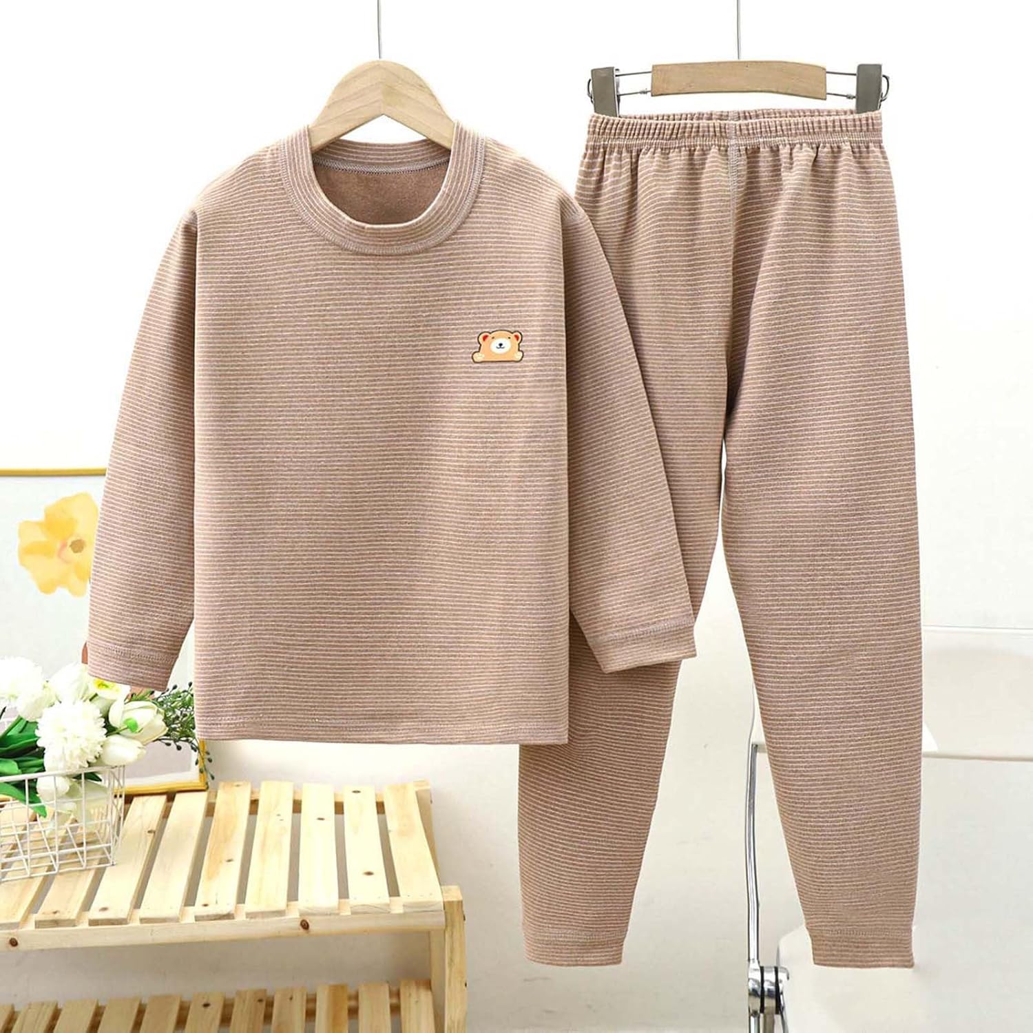 Perfect Winter Pants for Kids - 2 Piece Striped Match Set