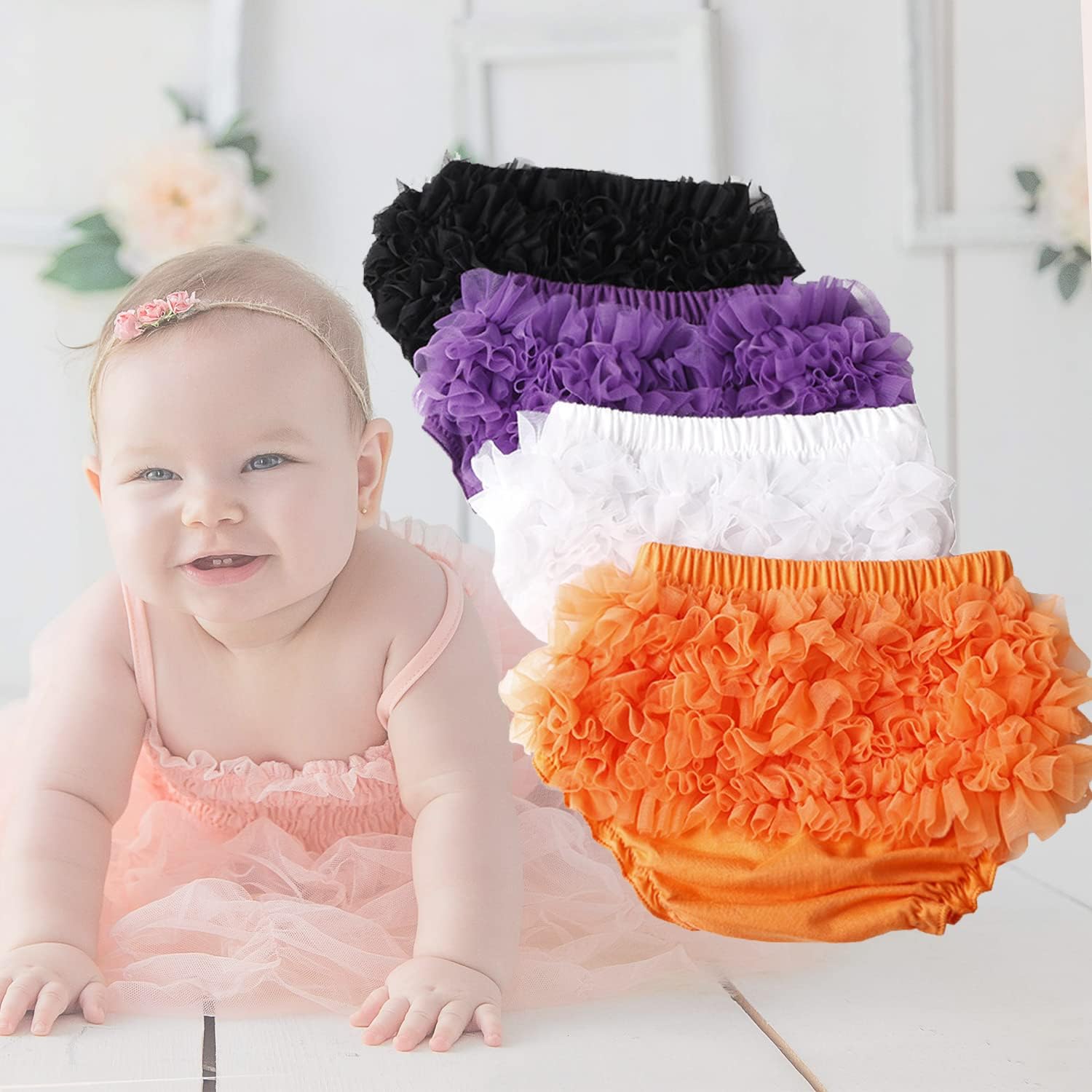 Dressy Diaper Cover for Girls - Soft Cotton Bloomers with Ruffle Design