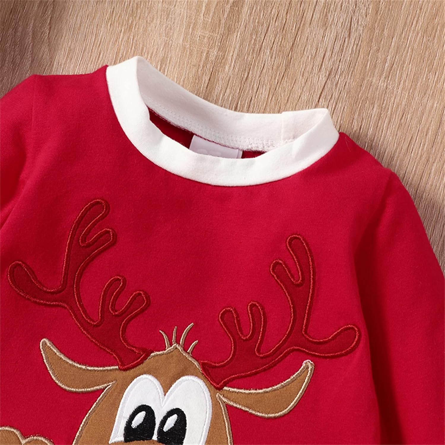 New HOLIDAY STRIPED Toddler Set with DEER EMBROIDERED