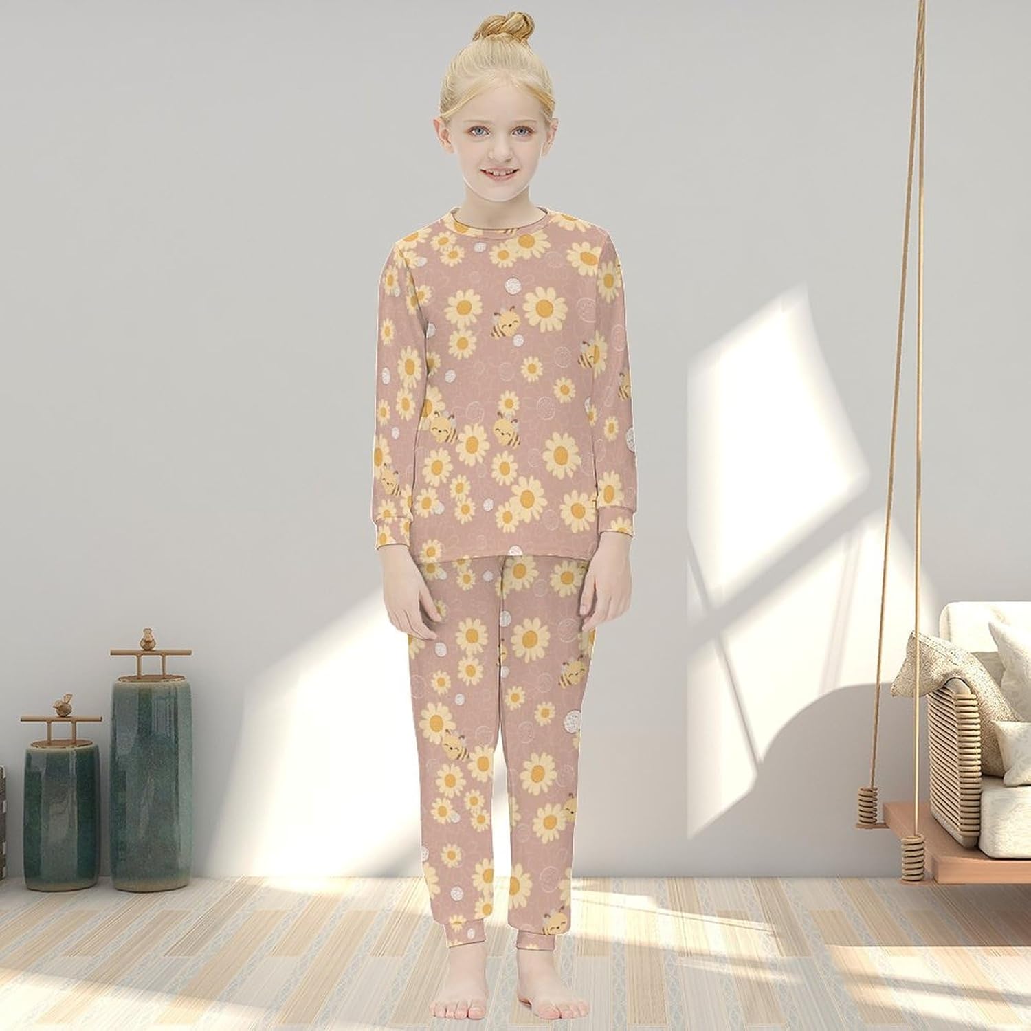 Cute Bee Pattern Girls Set