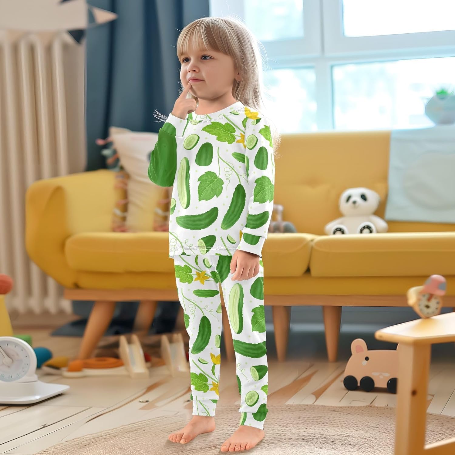 WIFIU Soft Cotton Pajama Set for Kids 18M-8Y Sleepwear