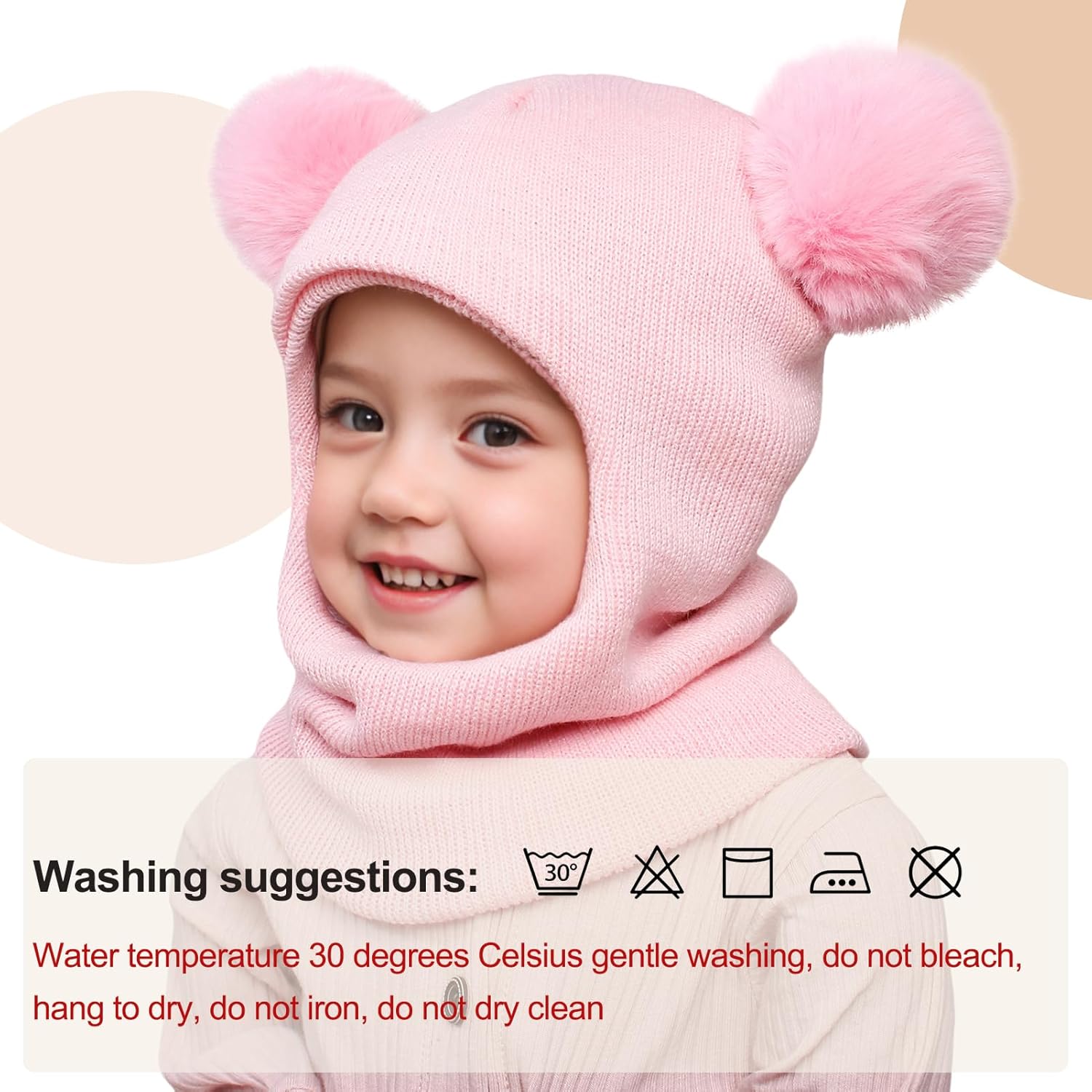 Ewaycom Polar Bear Winter Hat Set for Kids