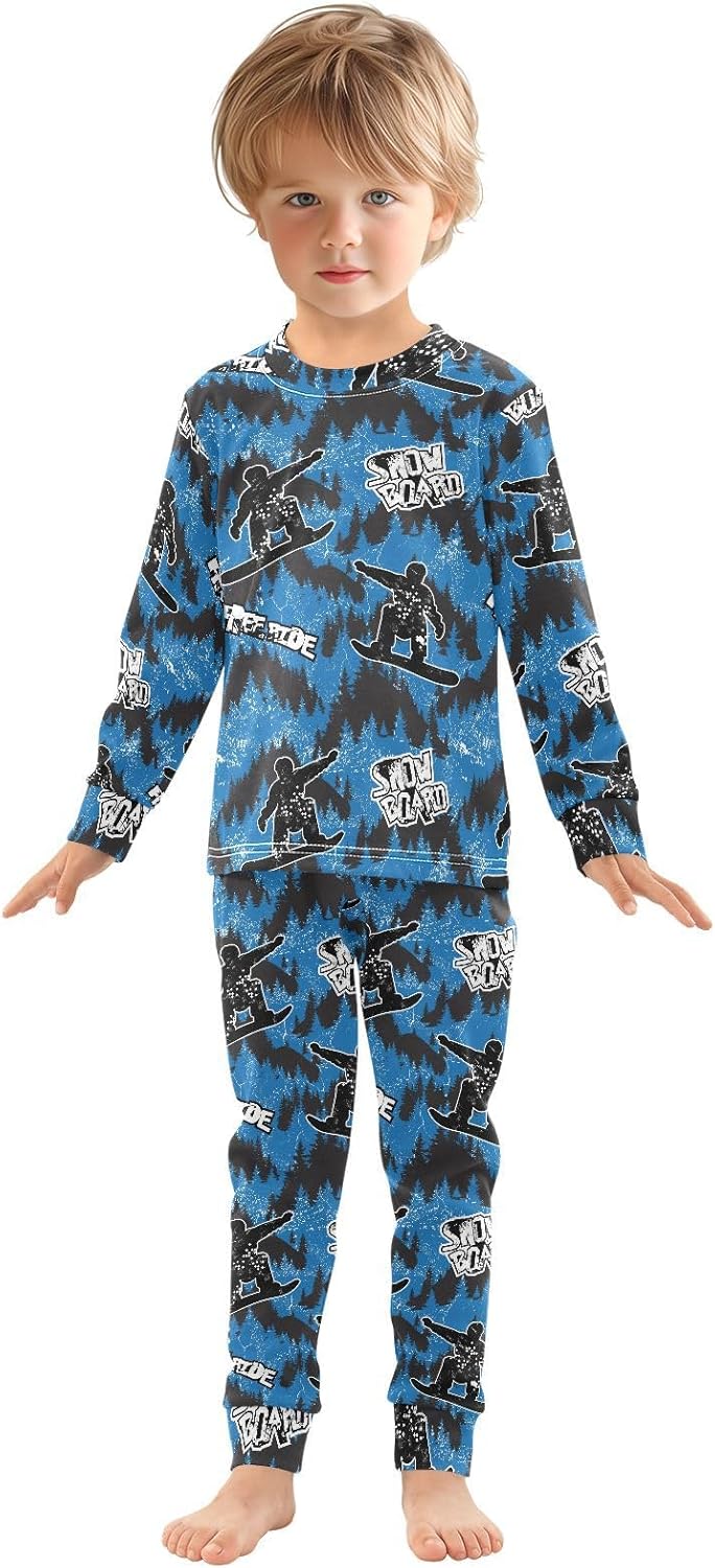 Cute Long Sleeve Pajama Set for Girls Ages 18M-8Y