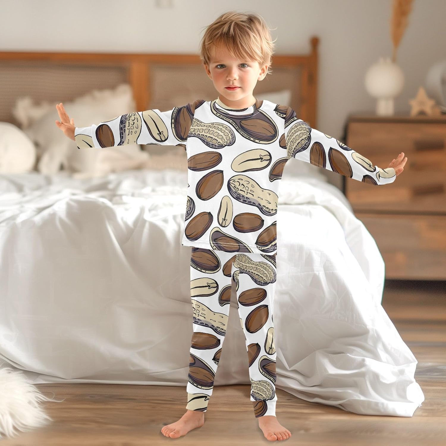 WIFIU Soft Cotton Pajama Set for Kids 18M-8Y 1