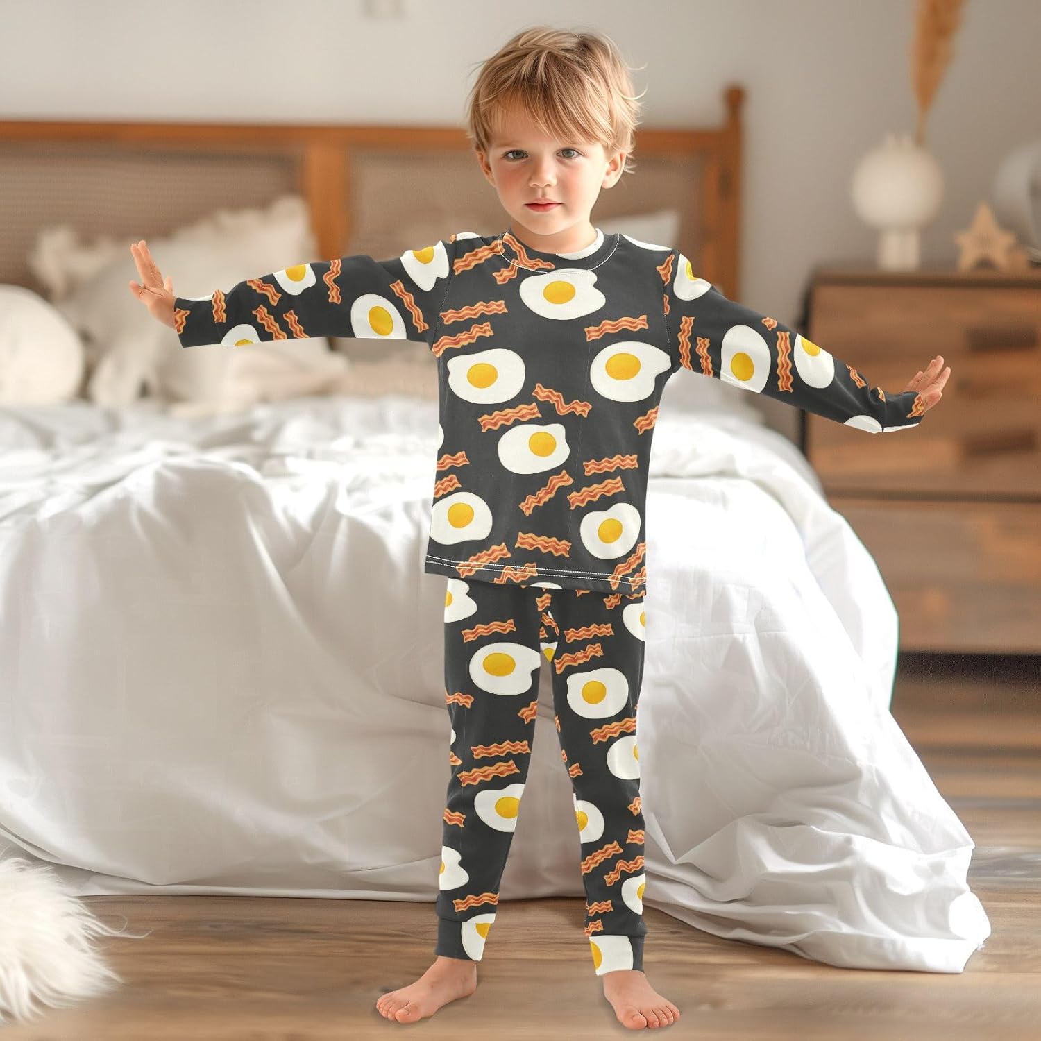 WIFIU Pajama Sets - Soft Cotton Long Sleeve Sleepwear for Girls 18M-8Y