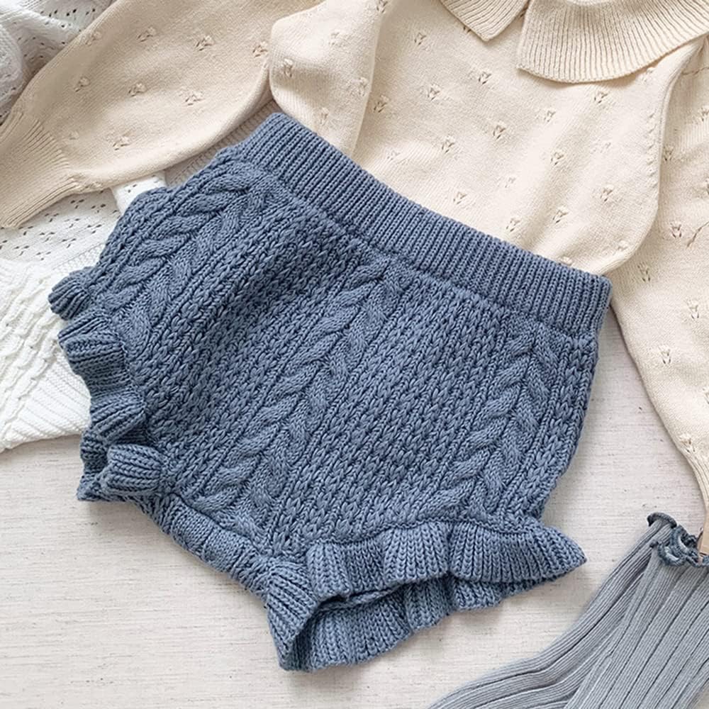 Colorful Knit Ruffle Shorts for Babies