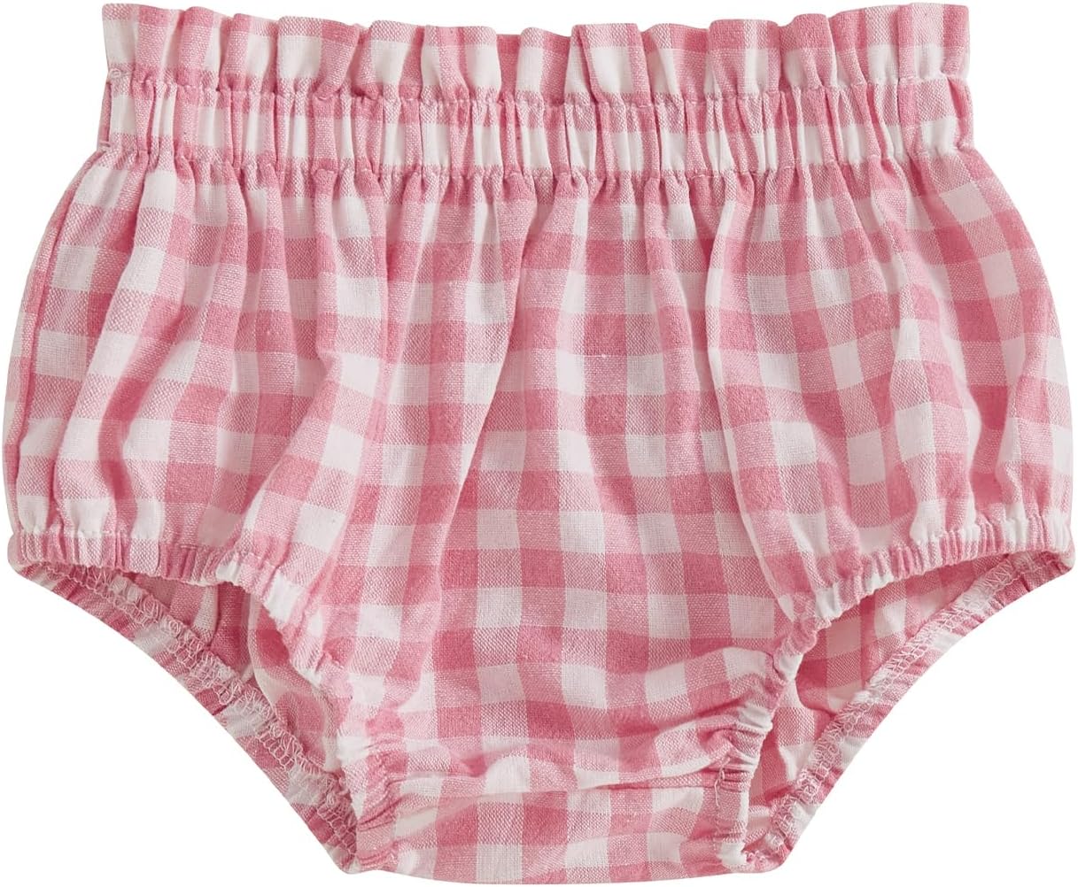 Newborn Plaid Cotton Bloomers Diaper Cover