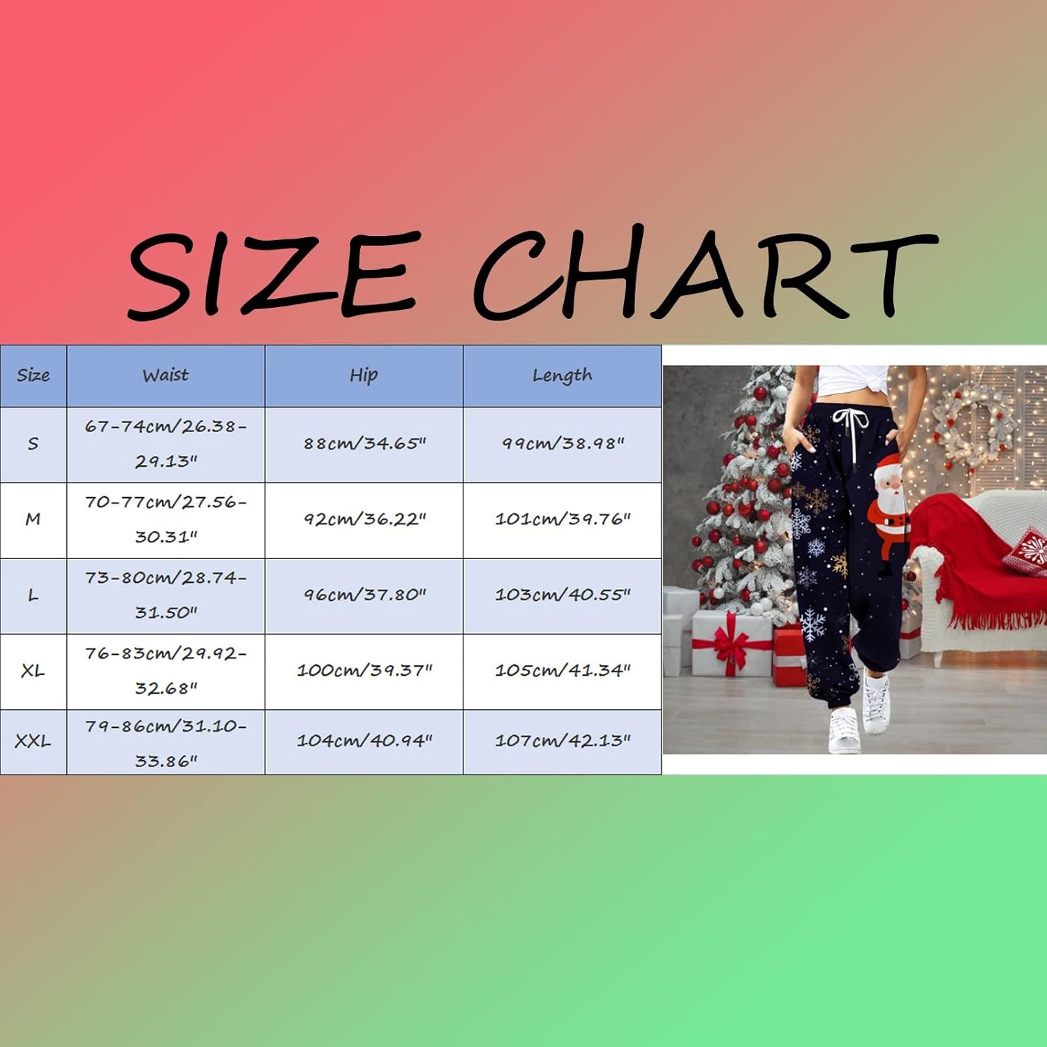ZYXTIM Womens Comfy Christmas Printed Joggers