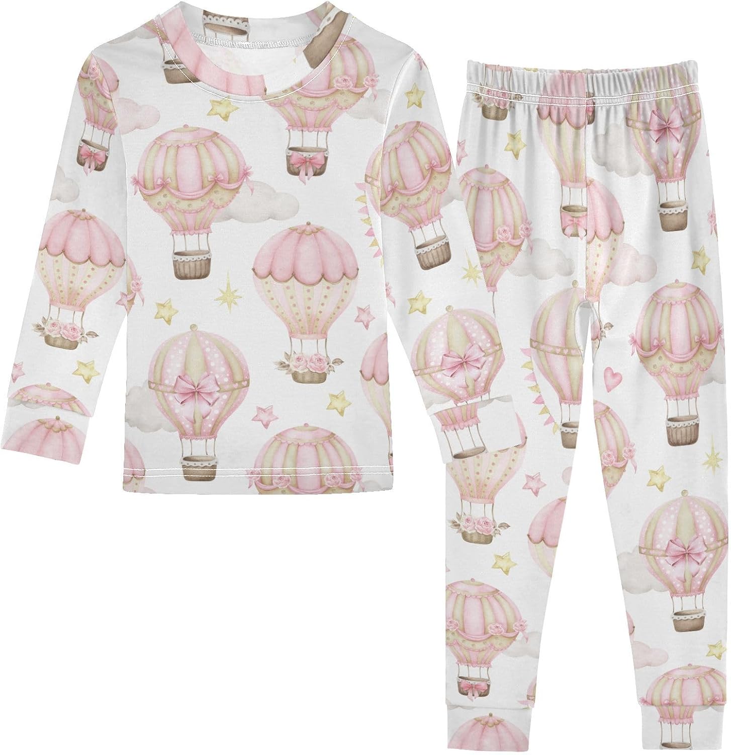 WIFIU Long Sleeve Pajama Set for Kids 18M-8Y