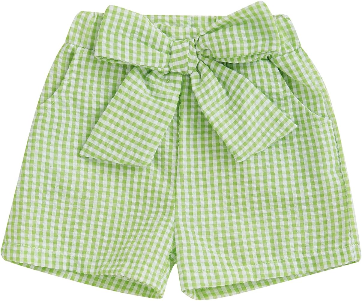Biayxms Toddler Gingham Shorts