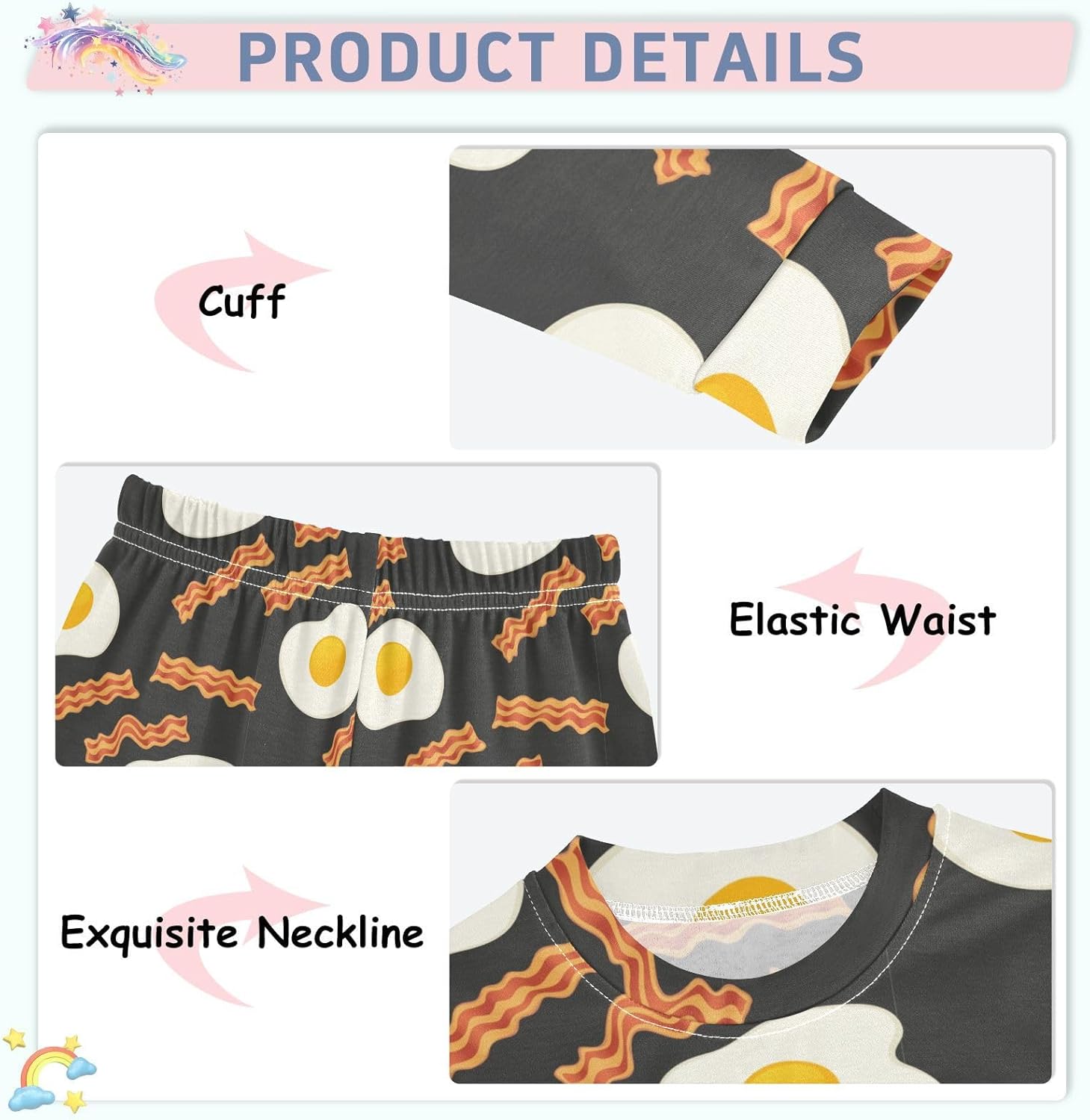 WIFIU Pajama Sets - Soft Cotton Long Sleeve Sleepwear for Girls 18M-8Y