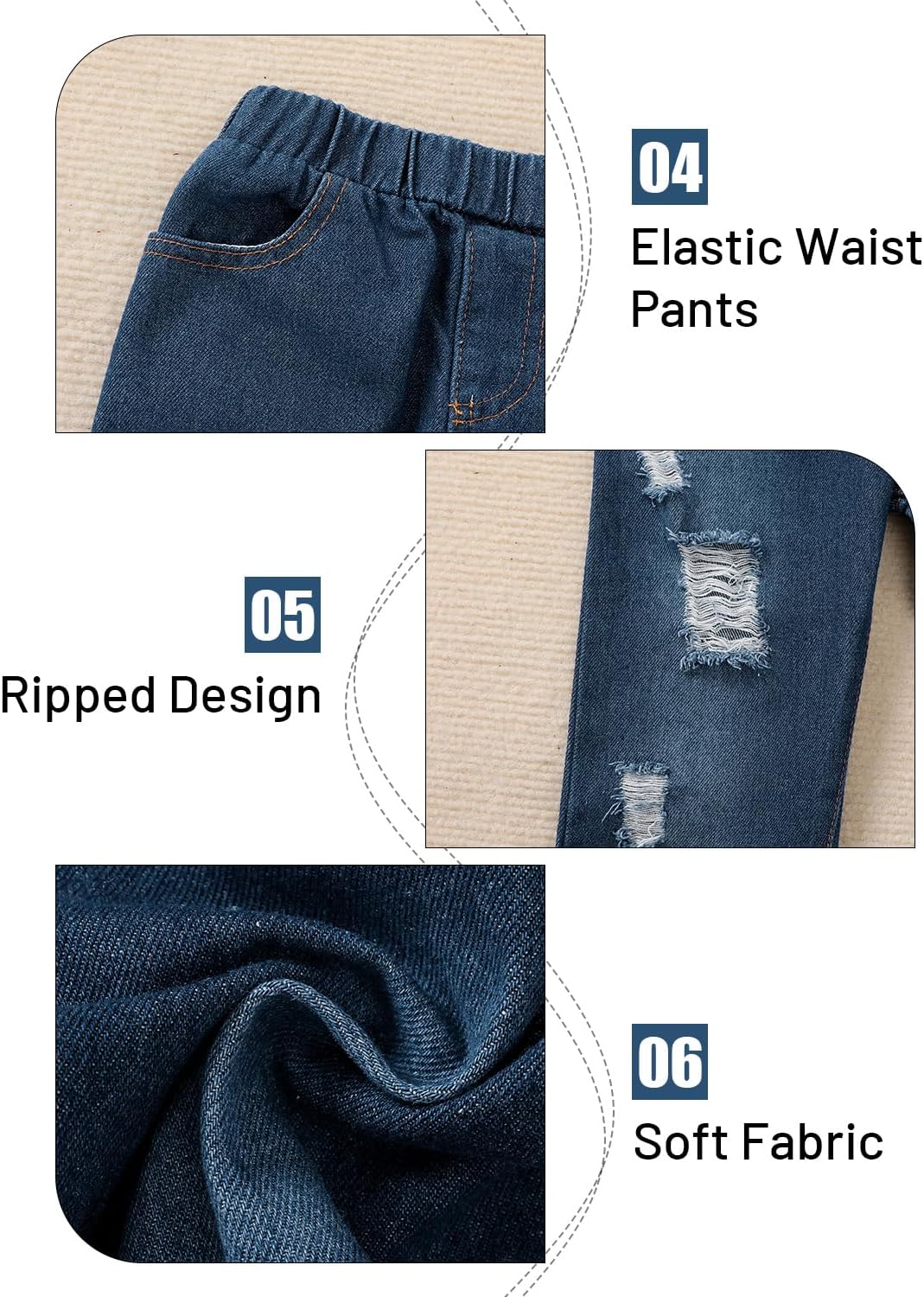 CocoRARA Toddler Boys Plaid Denim Set