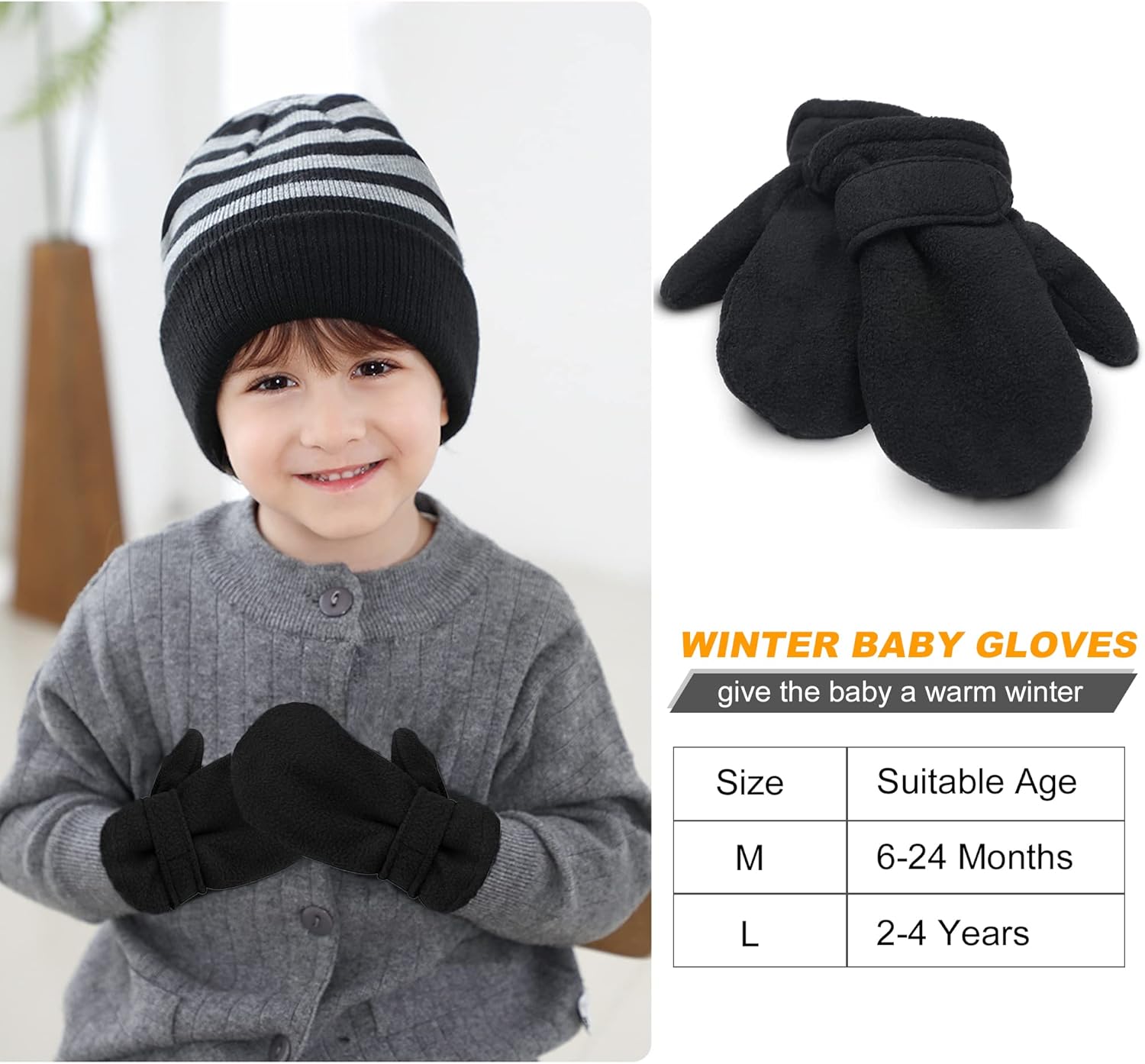 Uttyll Toddler Winter Mittens