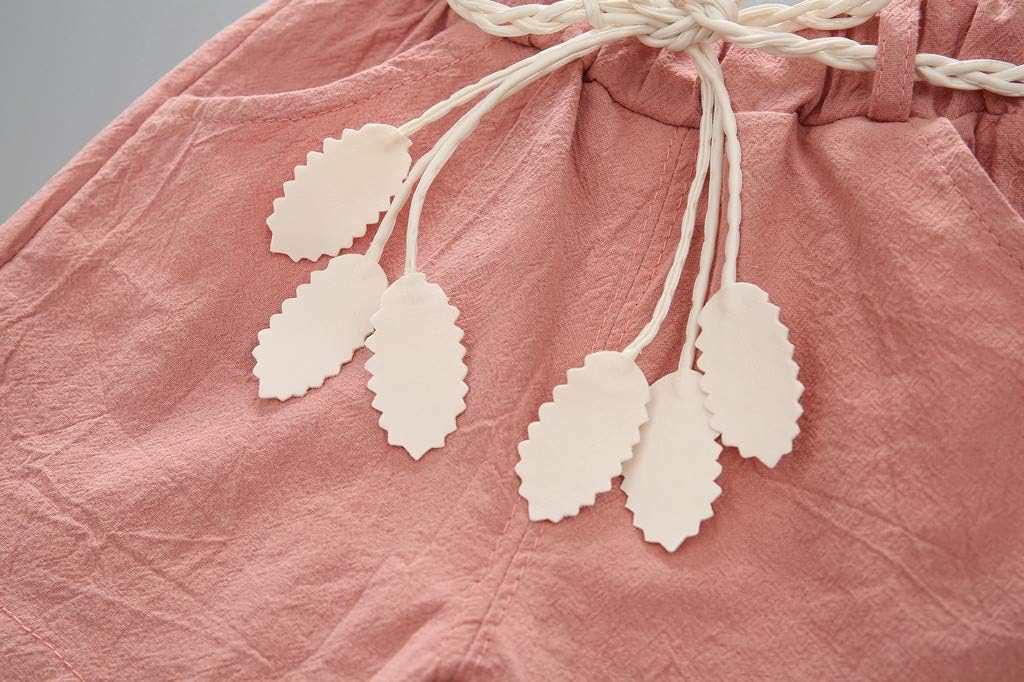 Watermelon short sleeve cotton dress with belt 2 Pcs summer set