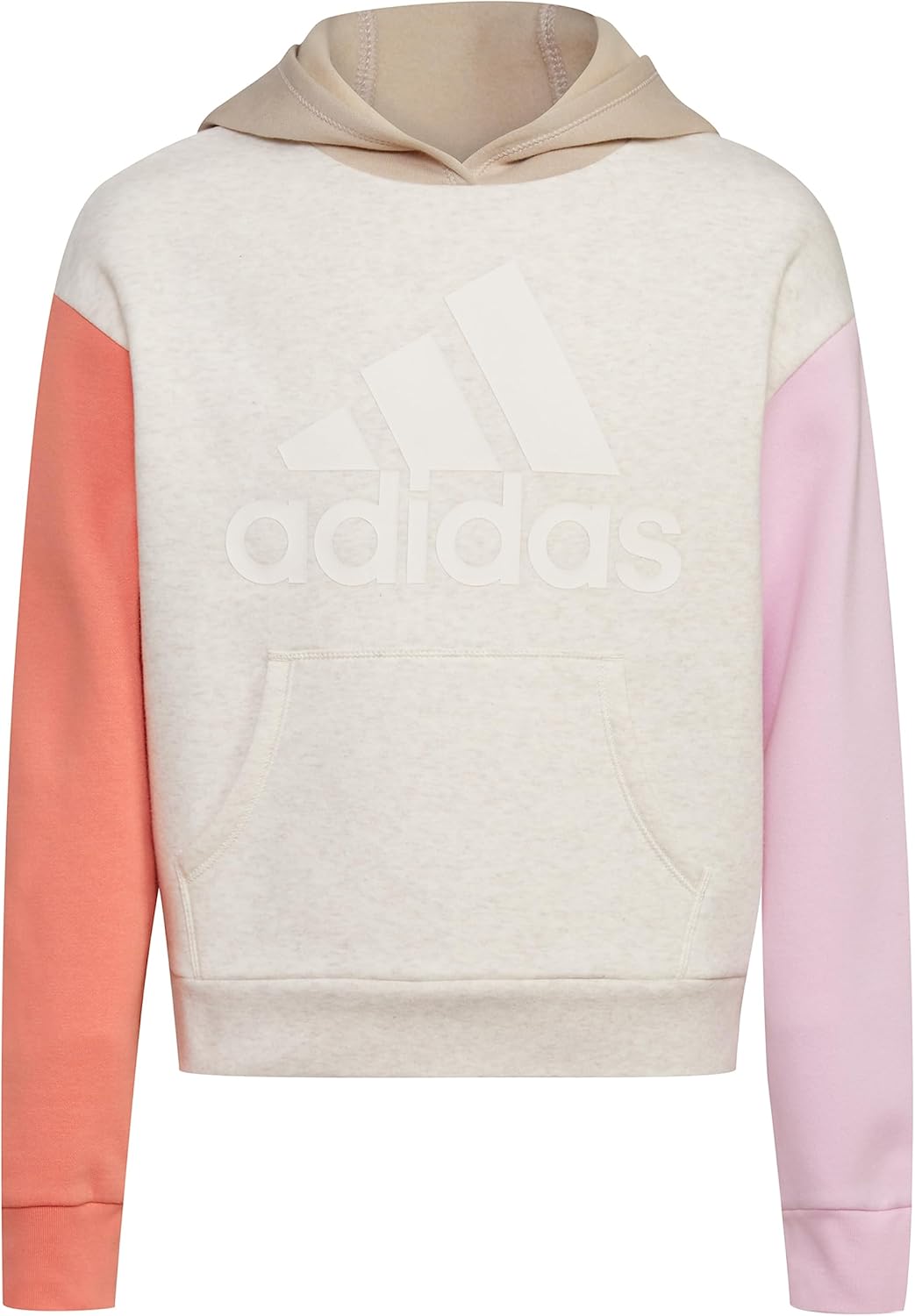 Adidas Girls Gradient Fleece Pullover Hoodie Layered for Warmness and Style