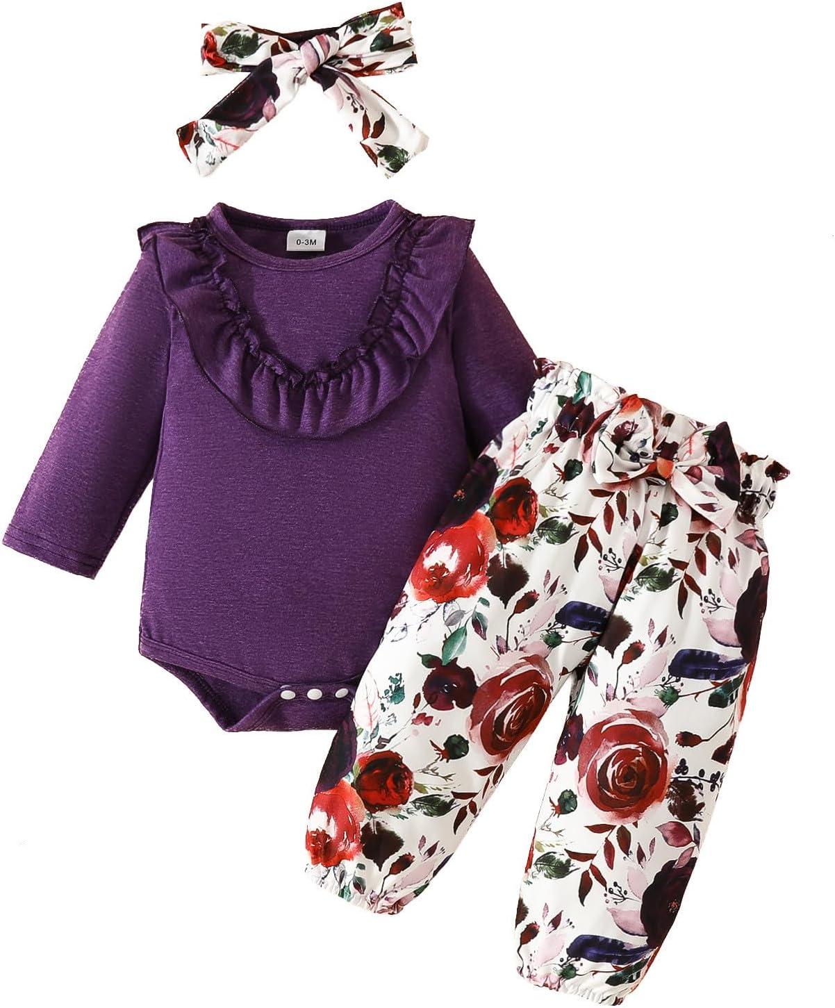 Adorable Toddler Girls SET - Long Sleeve Floral Top and Pants