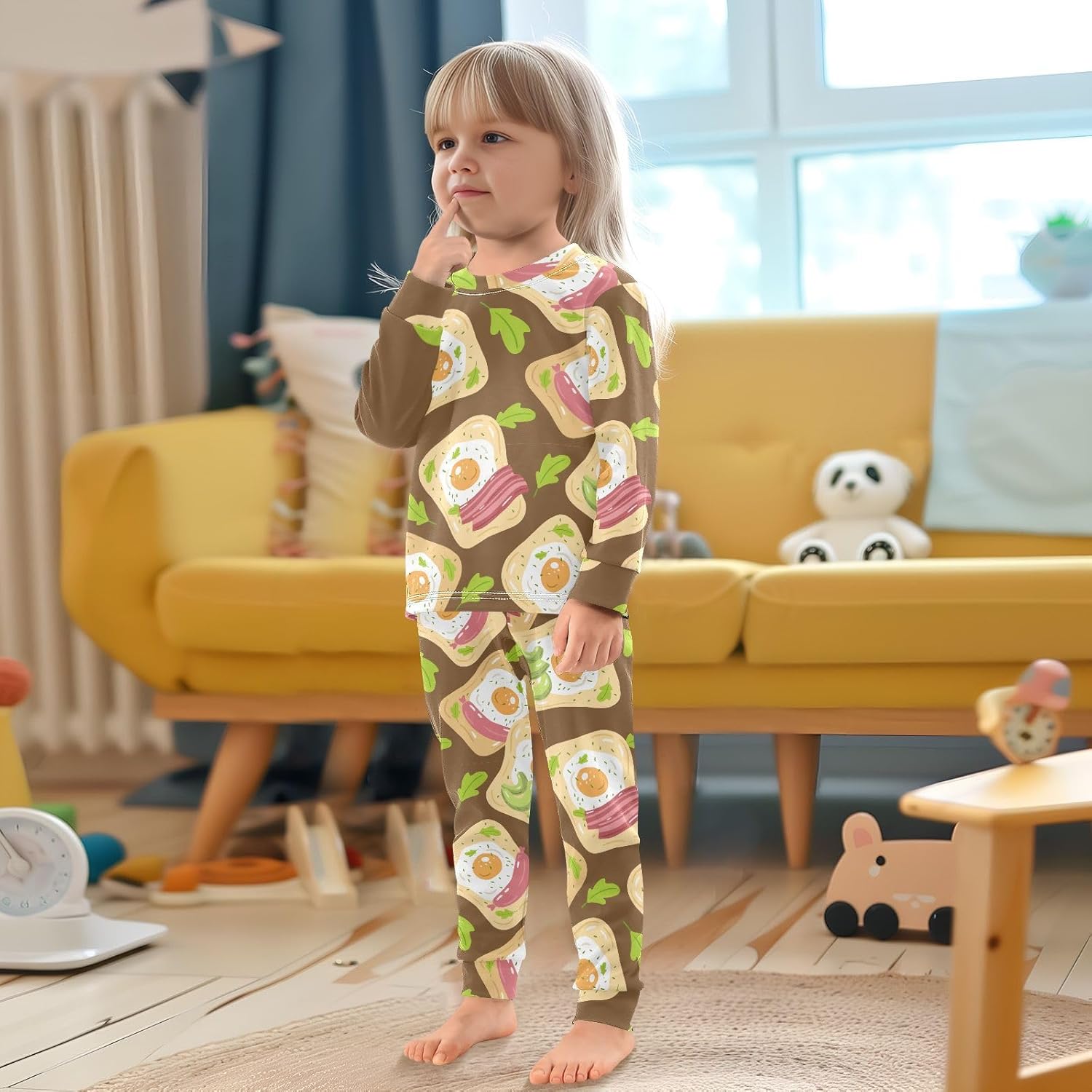 WIFIU Long Sleeve Pajama Sets Cotton Spandex Ultimate Comfort